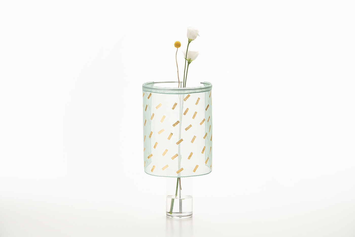 vase，Art，Gold foil，silk，