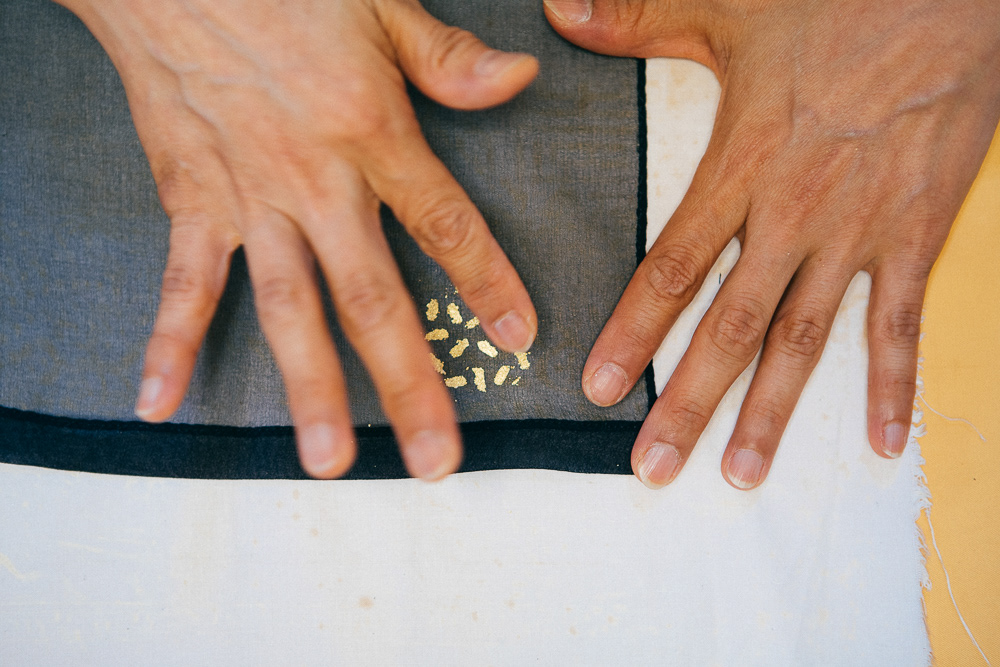 vase，Art，Gold foil，silk，