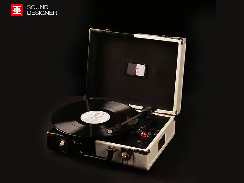 Black glue machine，Suitcase type vinyl record player，Integrated record player，