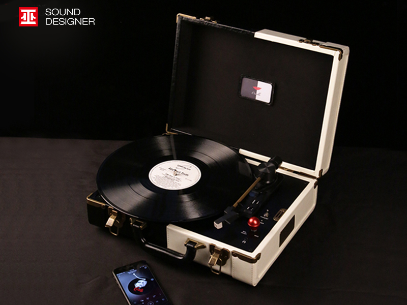 Black glue machine，Suitcase type vinyl record player，Integrated record player，