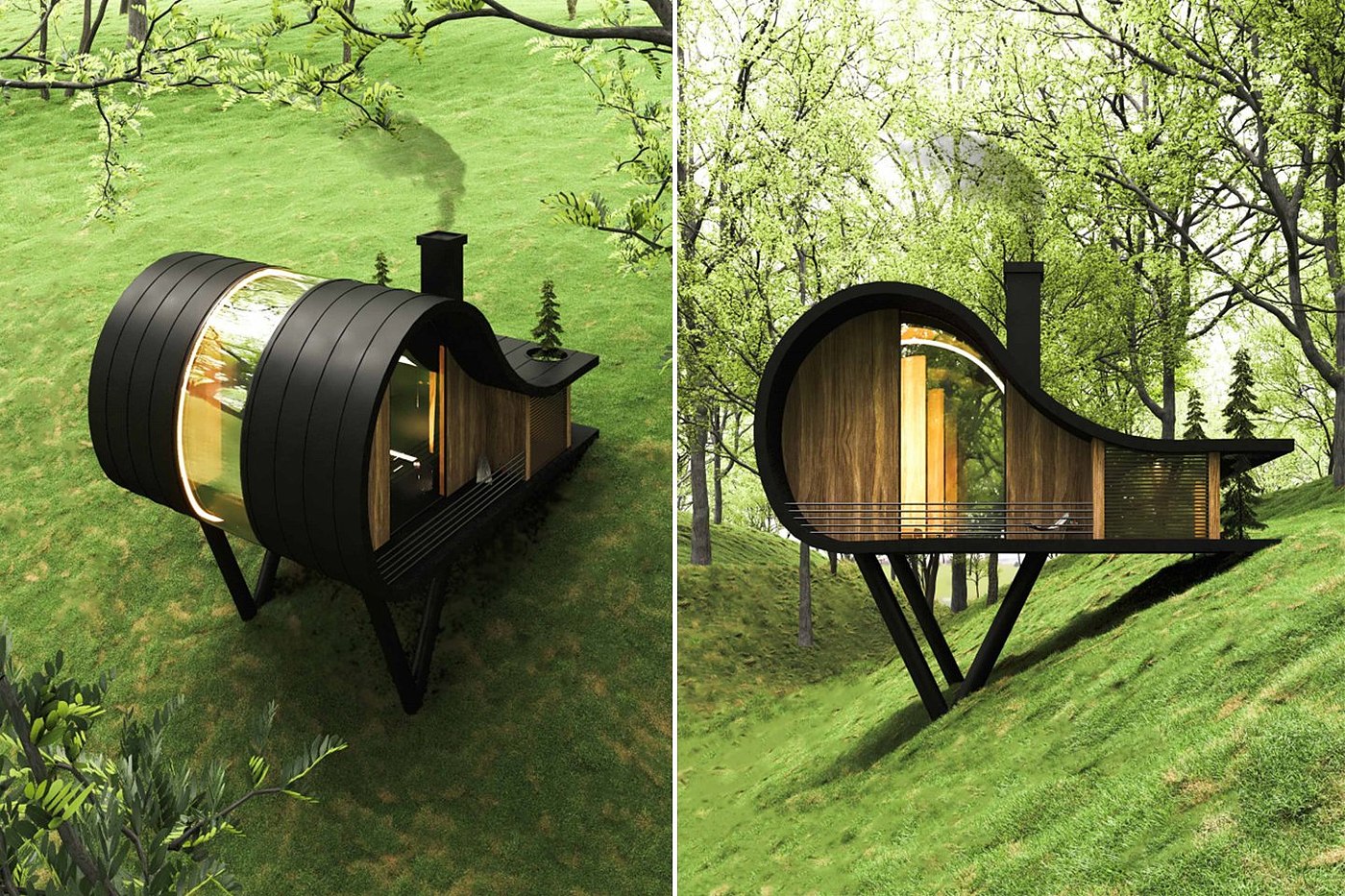 Hobbit style，Milad Eshtiyaghi，Forest House ，Architecture，