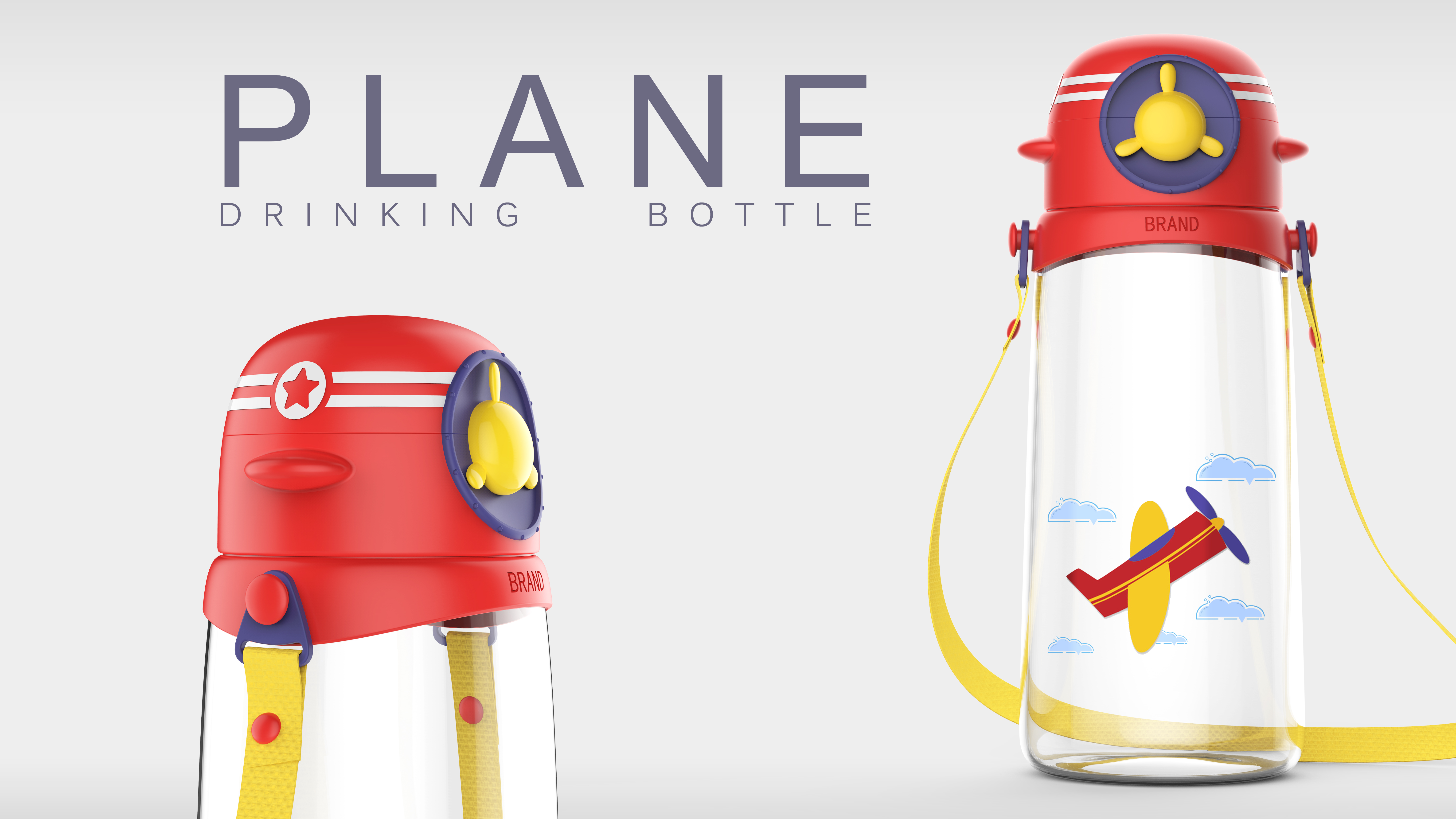 Children's water cup, cute, mother and baby, cartoon，