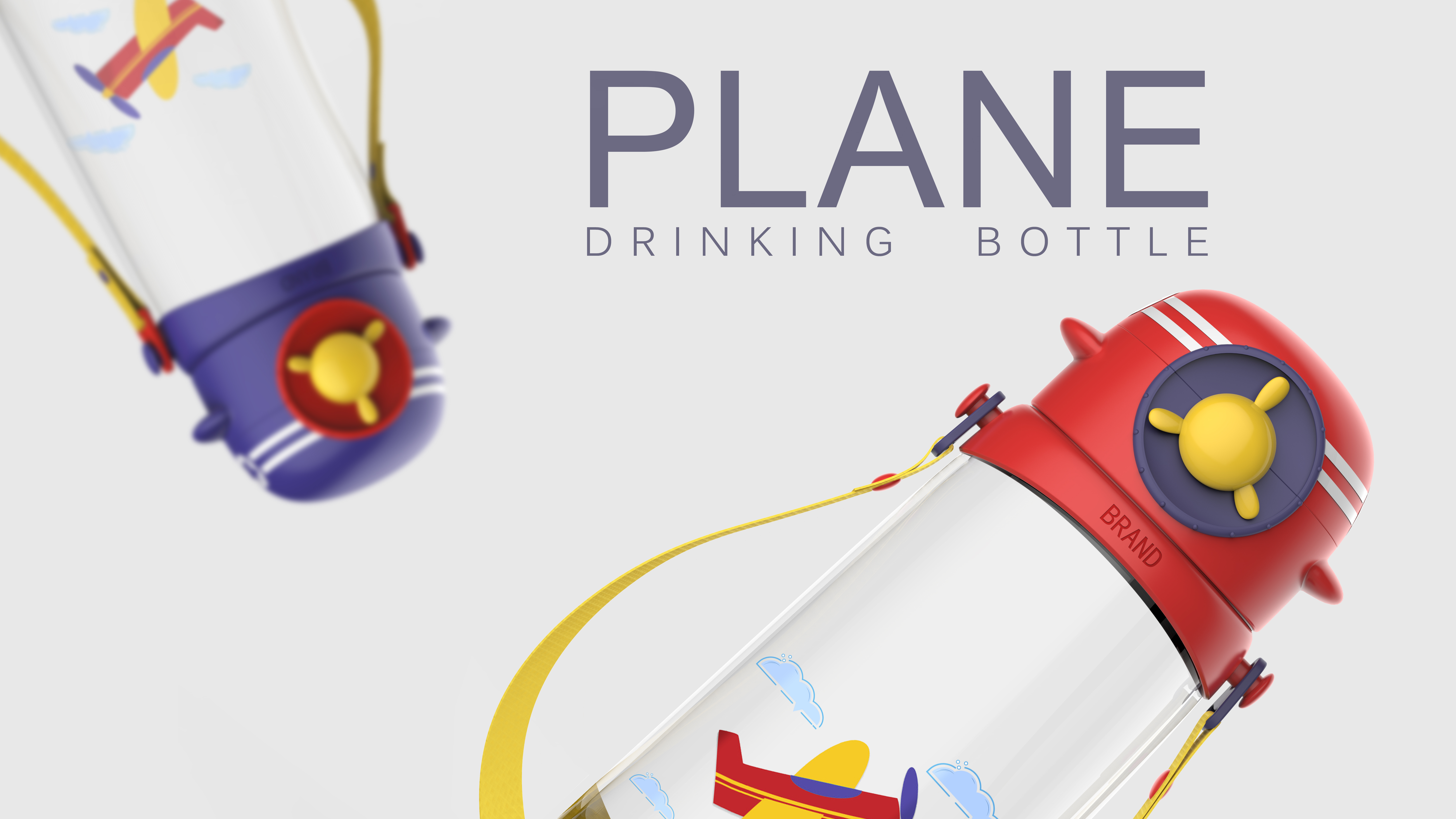 Children's water cup, cute, mother and baby, cartoon，