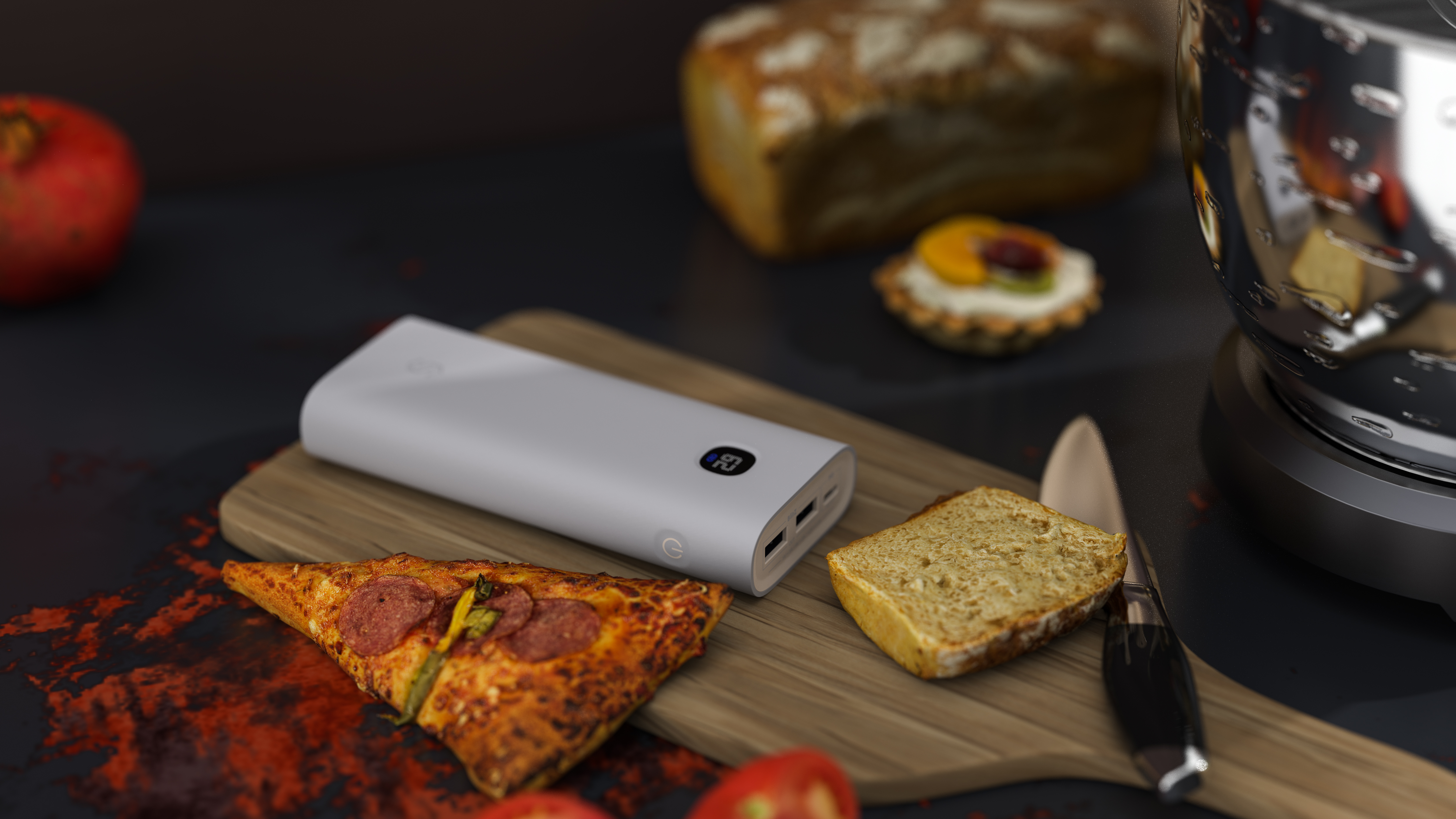 portable source，portable battery，industrial design，Simplicity，electronic product，cmf，Digital display，product design，