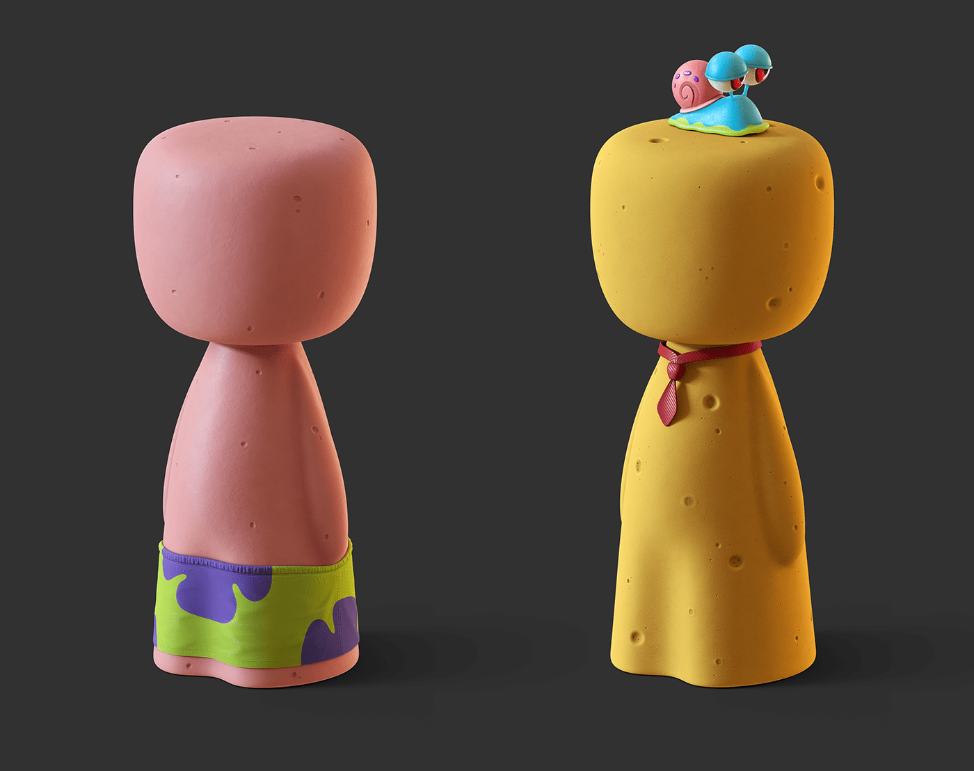 Ceramic doll，Card moving character，cgi，Digital art，