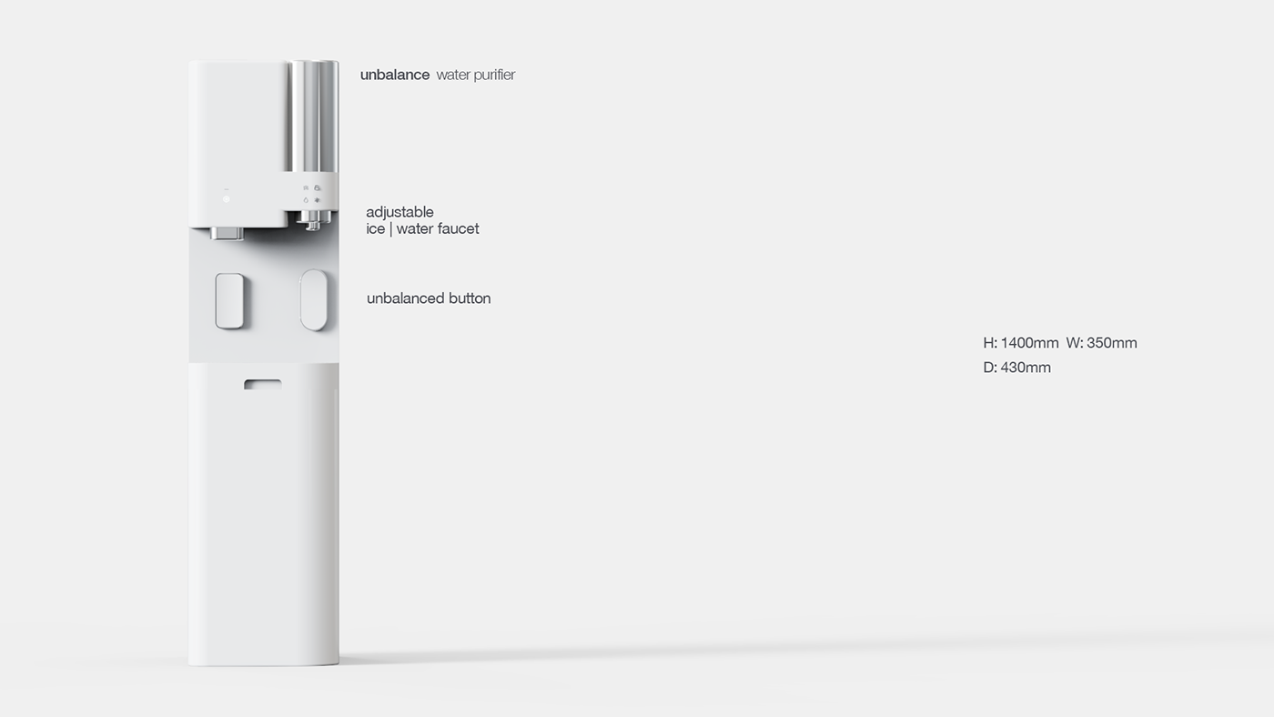 Water purifier，Ice maker，industrial design，source of water，