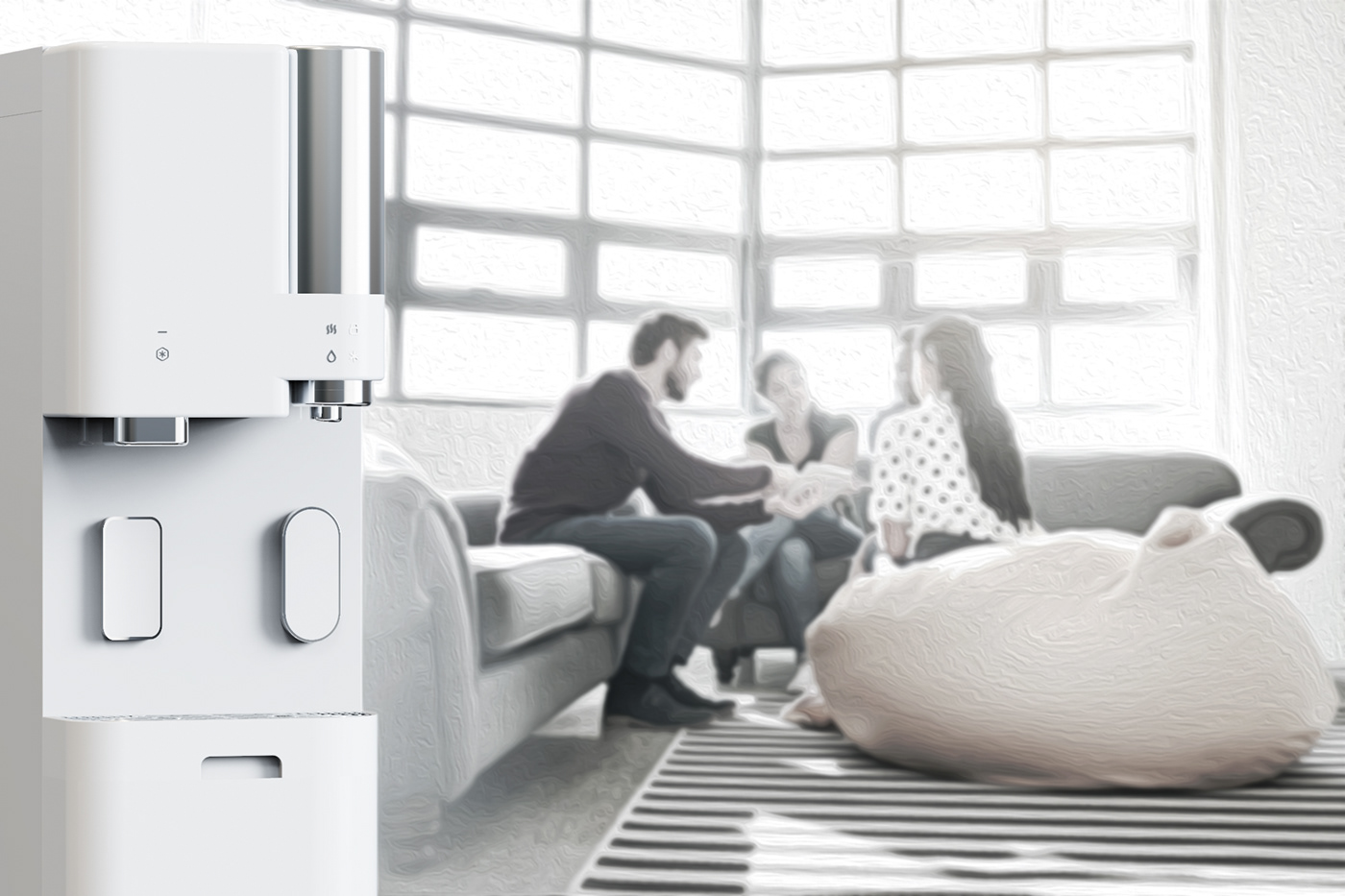 Water purifier，Ice maker，industrial design，source of water，