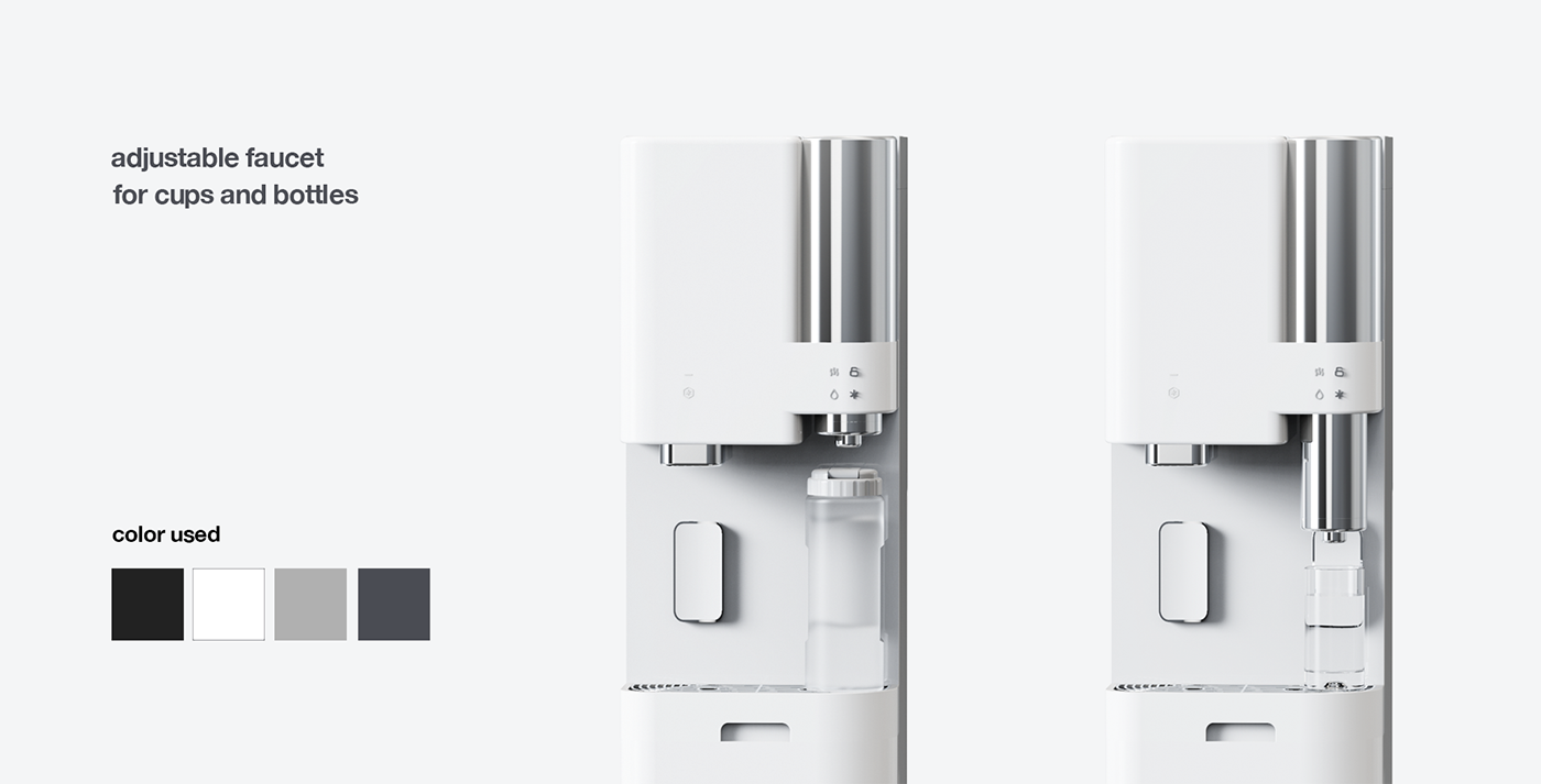Water purifier，Ice maker，industrial design，source of water，