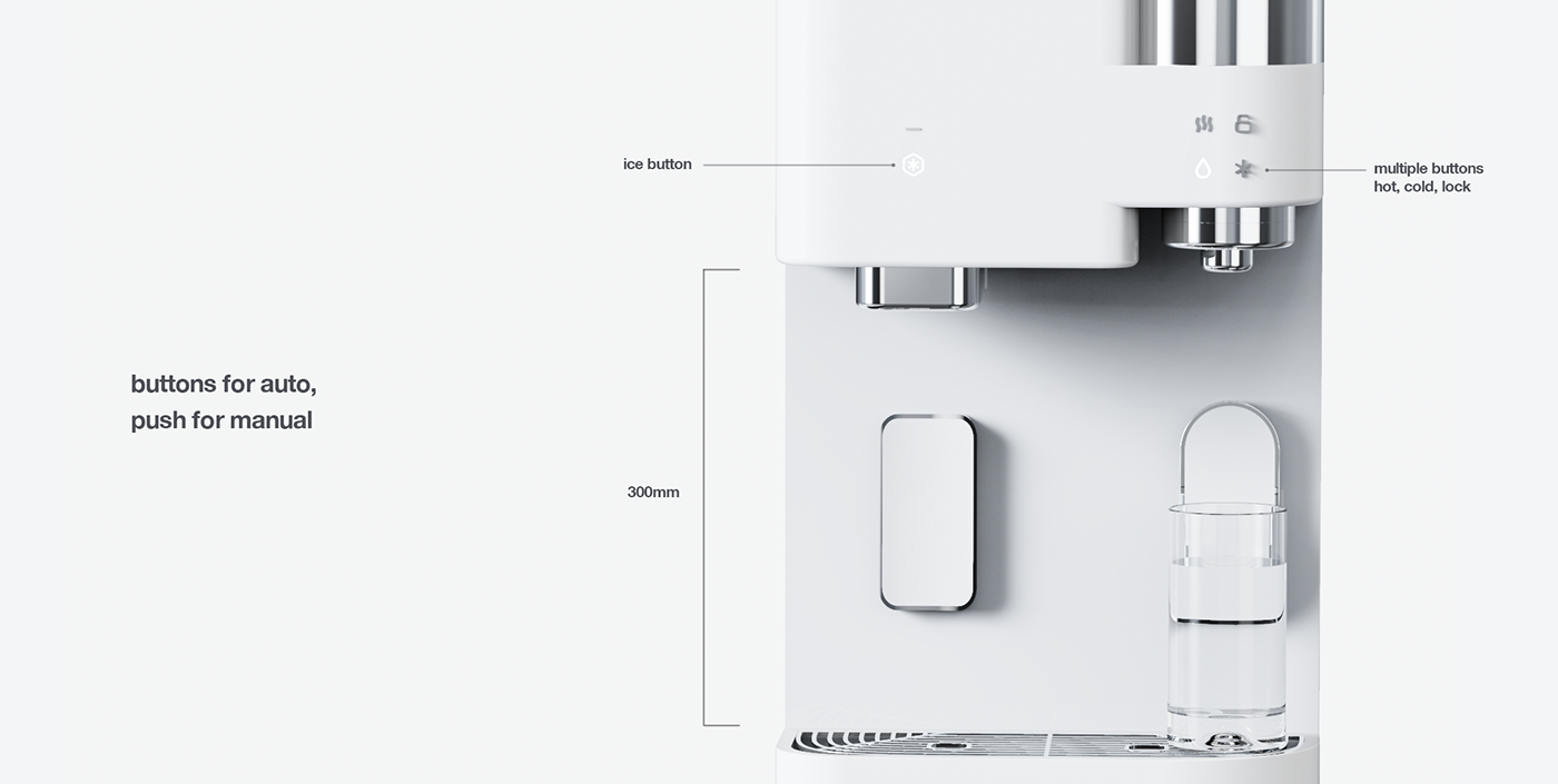 Water purifier，Ice maker，industrial design，source of water，