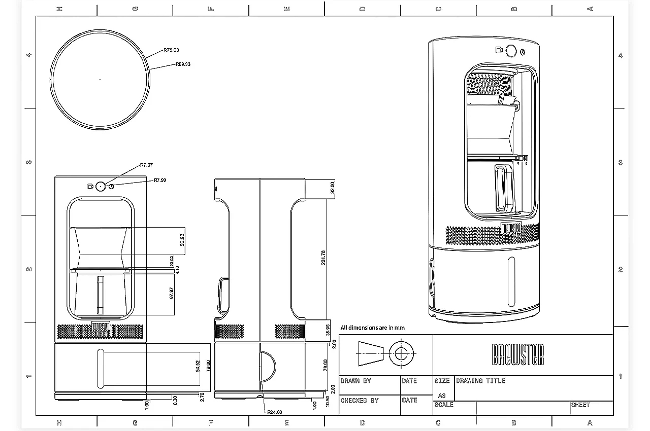 Brewster DCM5000，自动咖啡机，咖啡机，自动倾倒咖啡机，