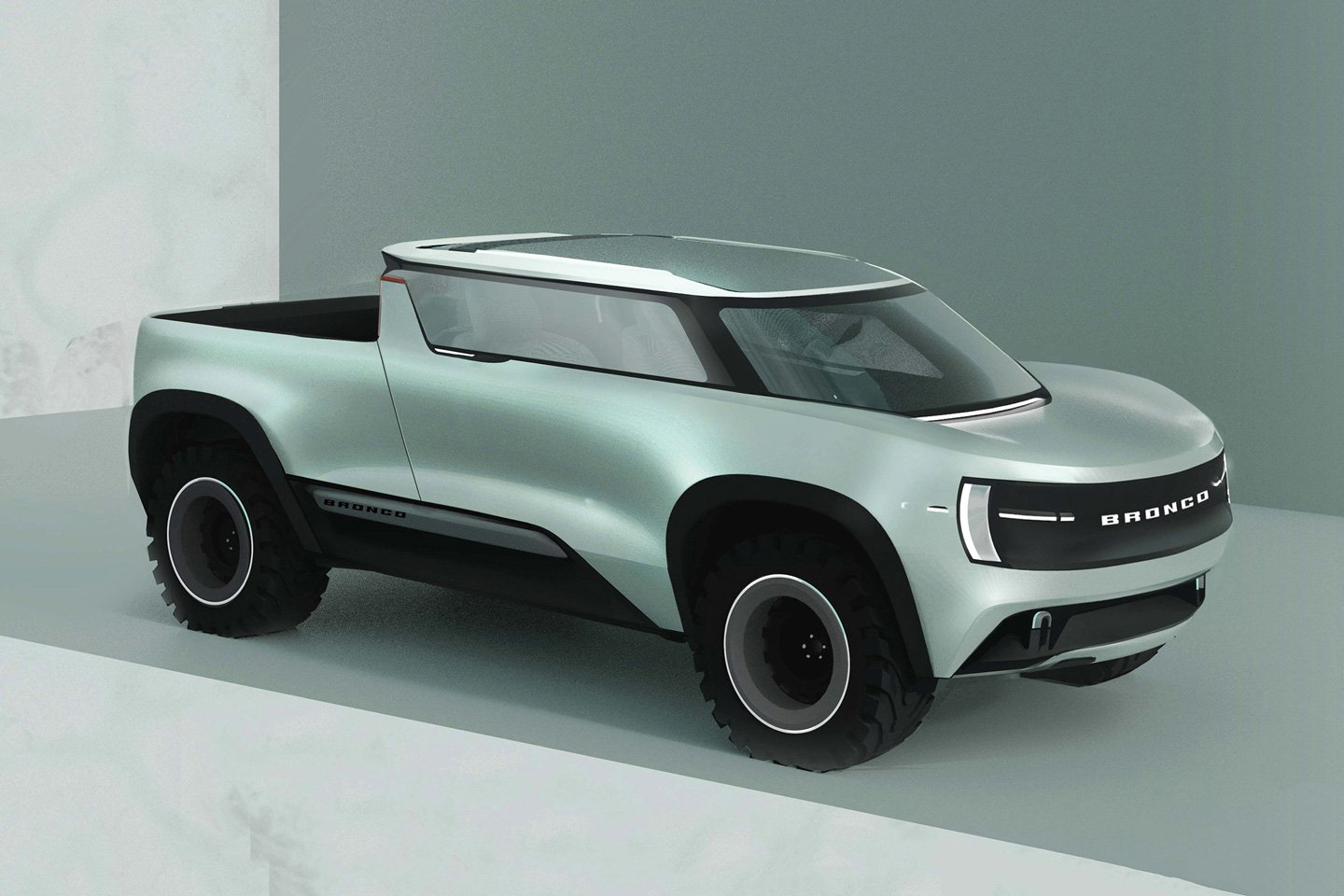 Haoyue Jia，Ford Bronco concept，Concept pickup，Automobile design，Streamlined design，