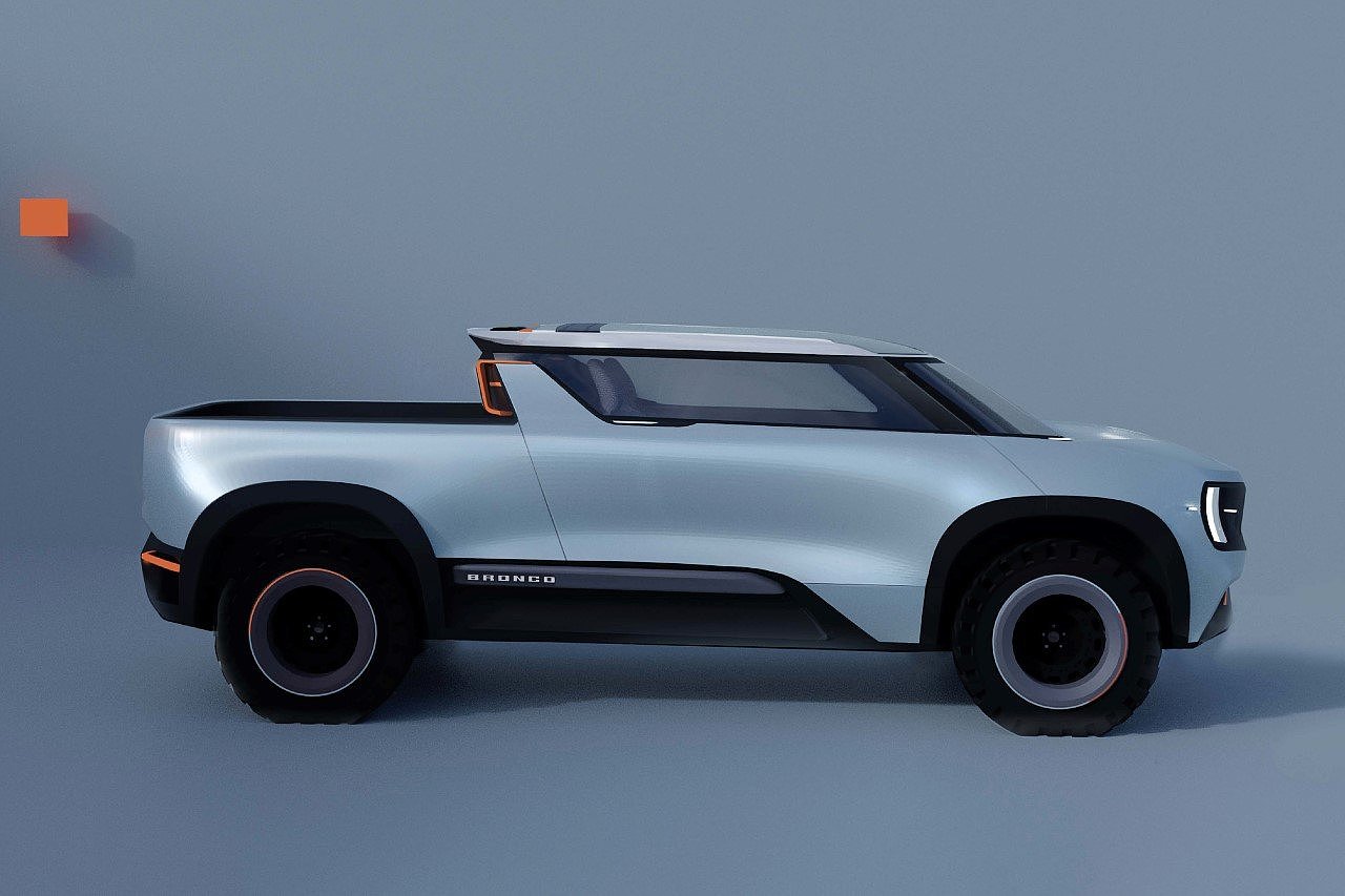 Haoyue Jia，Ford Bronco concept，Concept pickup，Automobile design，Streamlined design，