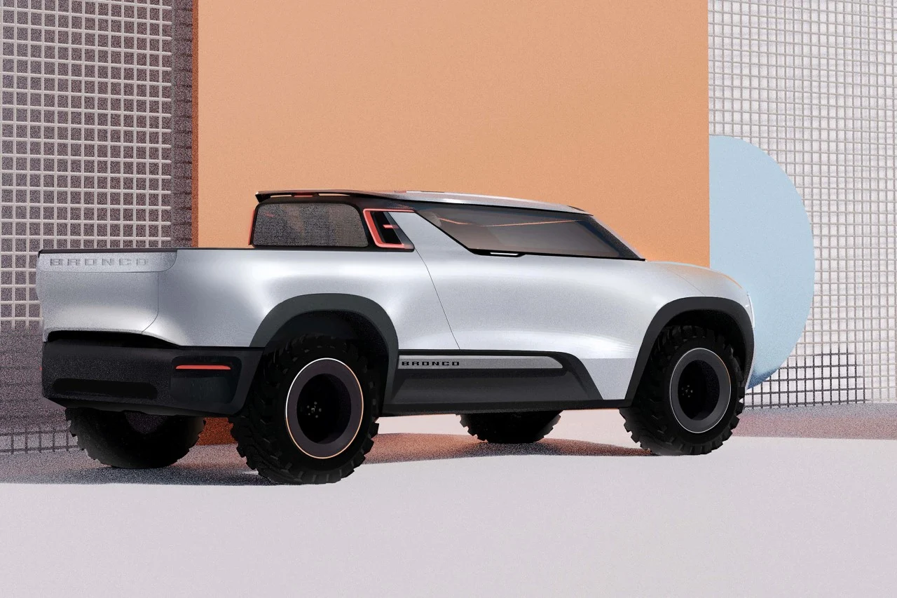 Haoyue Jia，Ford Bronco concept，Concept pickup，Automobile design，Streamlined design，