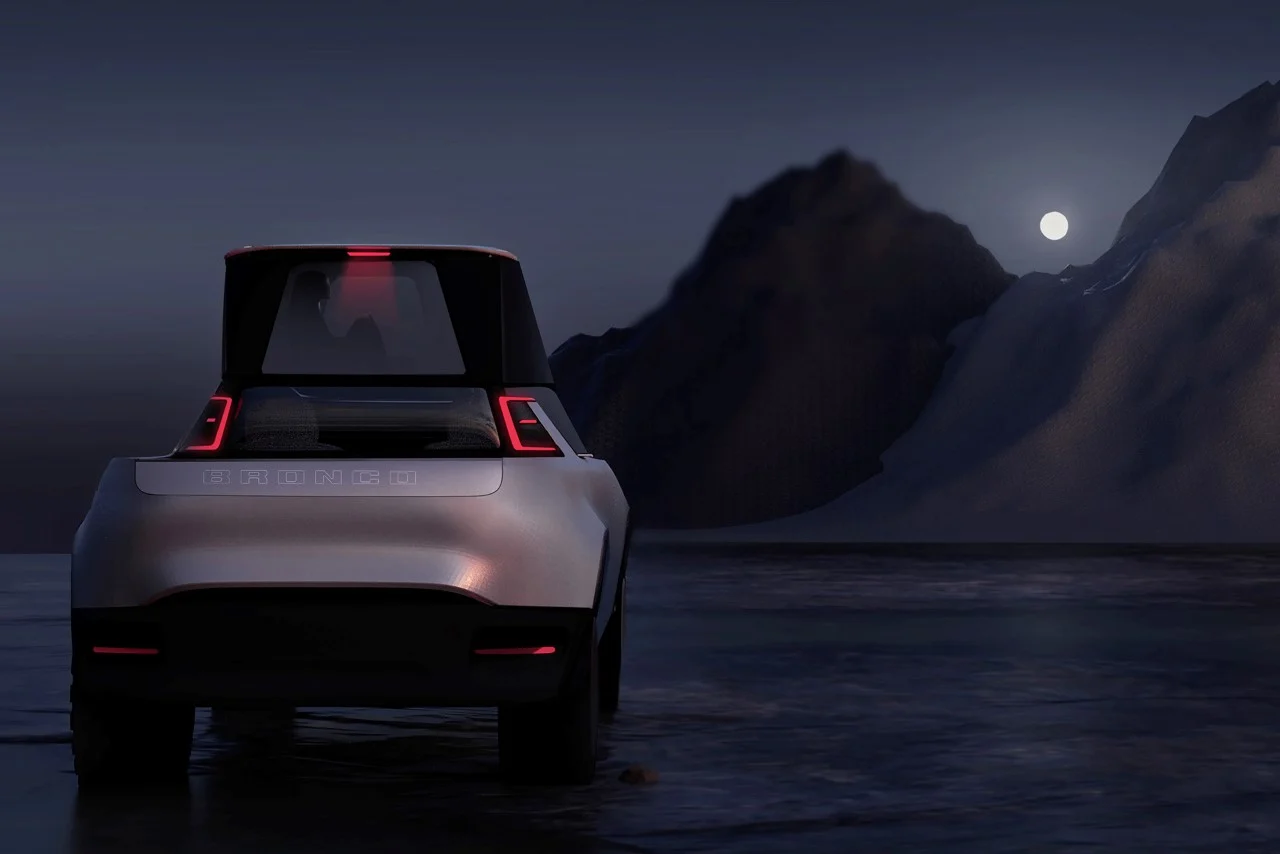 Haoyue Jia，Ford Bronco concept，Concept pickup，Automobile design，Streamlined design，