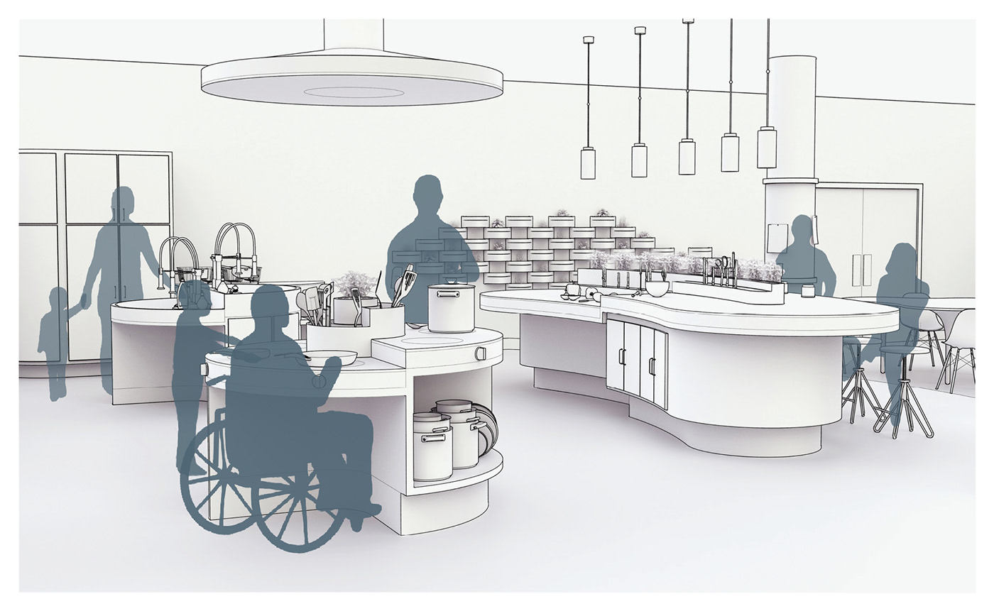 Architecture，indoor，Multifunctional common living space，