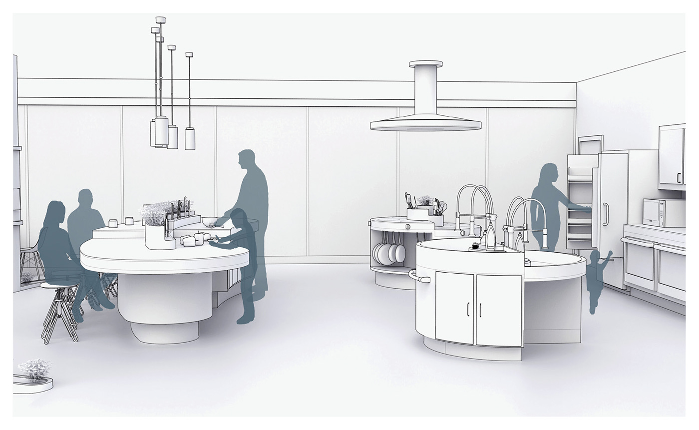 Architecture，indoor，Multifunctional common living space，