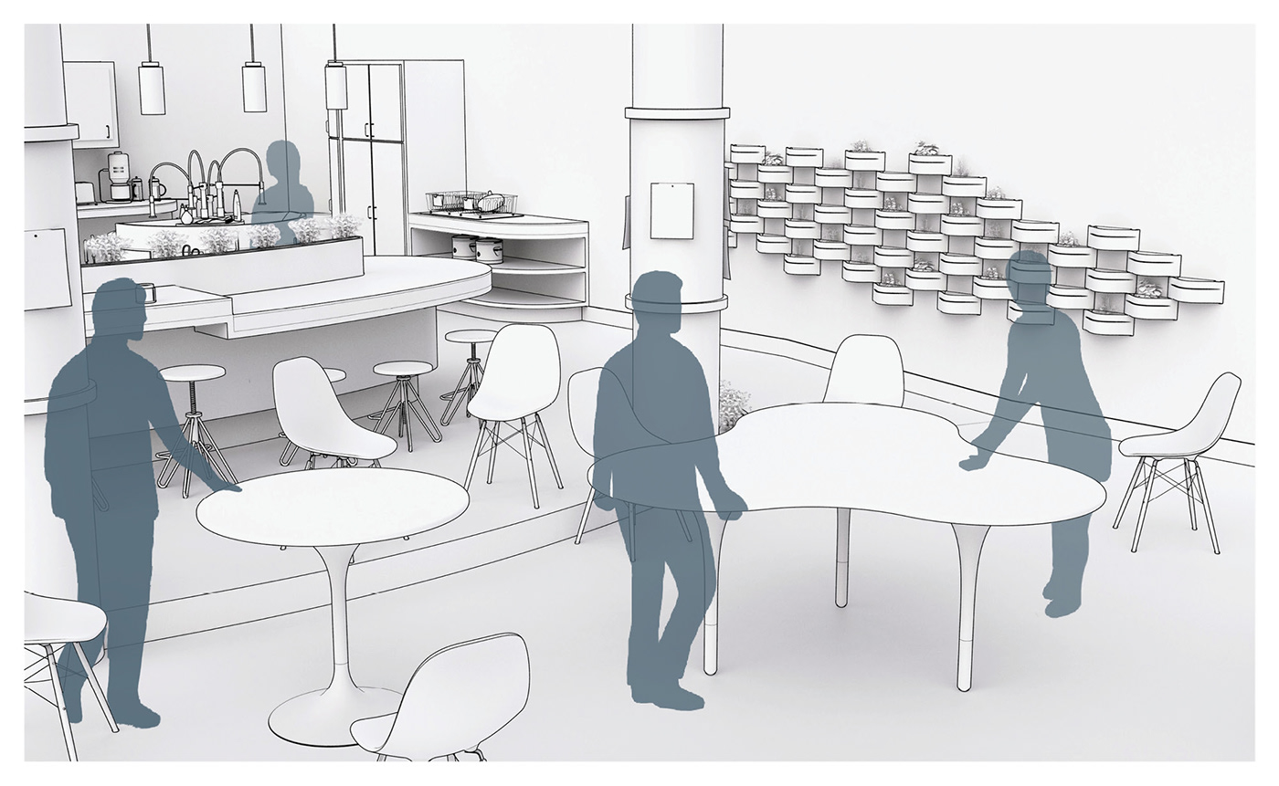 Architecture，indoor，Multifunctional common living space，