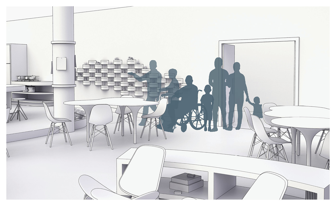 Architecture，indoor，Multifunctional common living space，