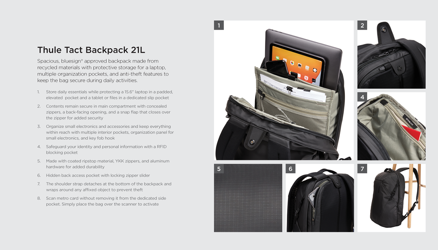 Thule Tact，knapsack，backpack bag，