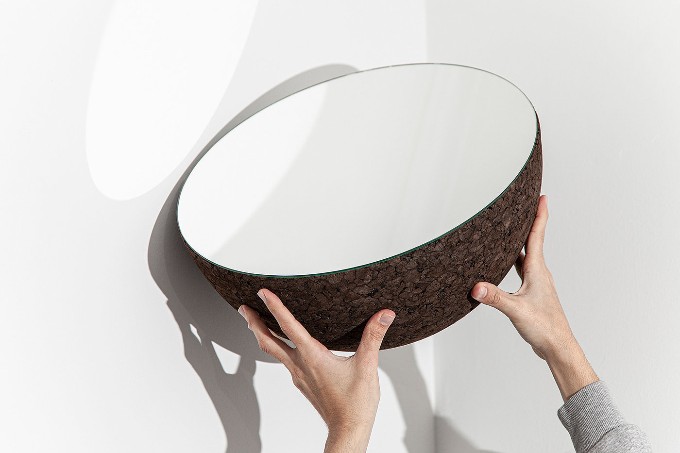 mirror，Rotatable，wooden ，Semicircle，