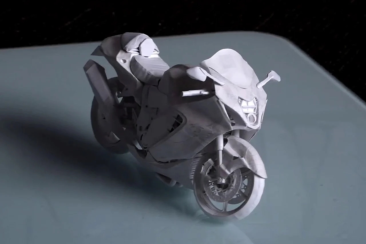 摩托车，模型，纸制，细致，