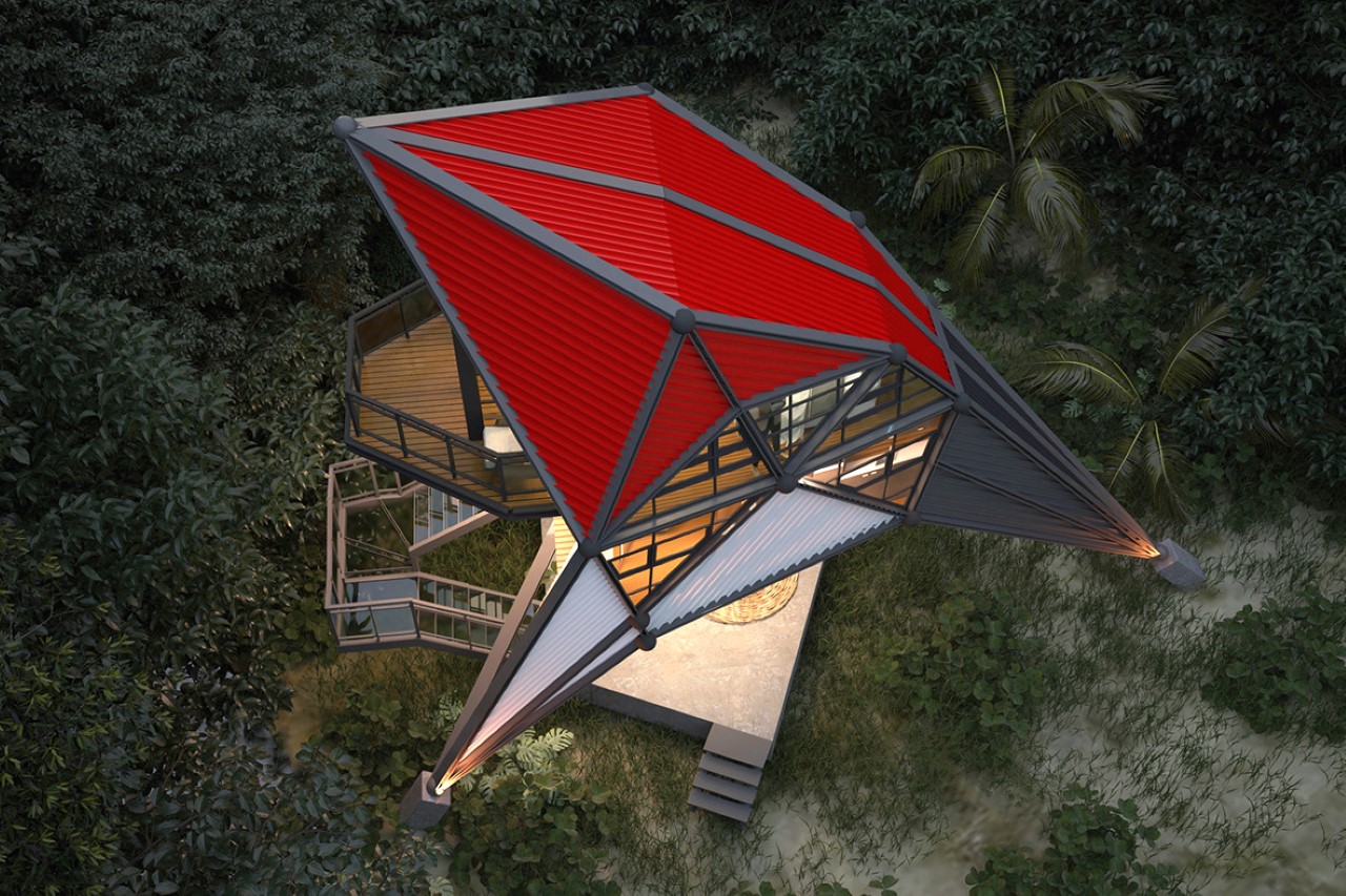 Woodpecker，Architecture，nature，Glass，hut，