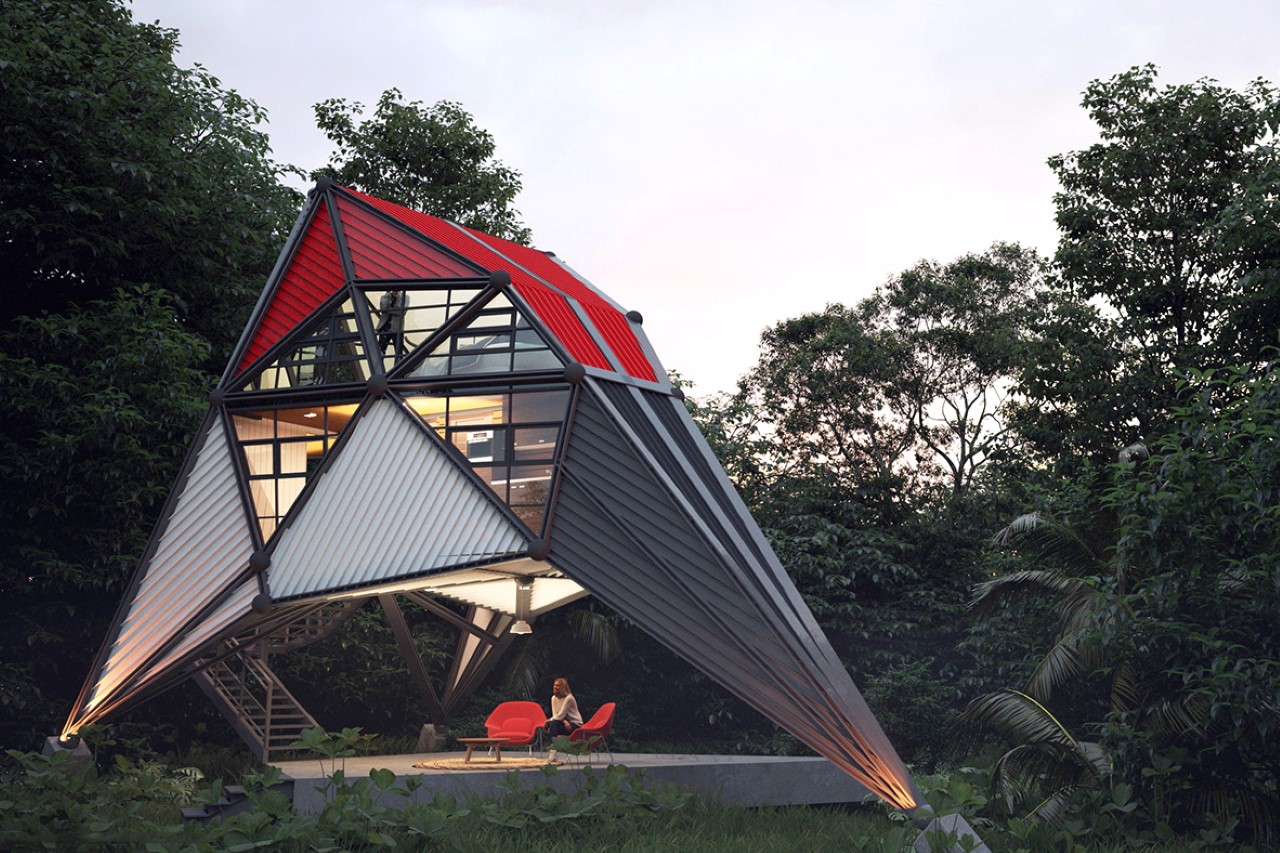 Woodpecker，Architecture，nature，Glass，hut，