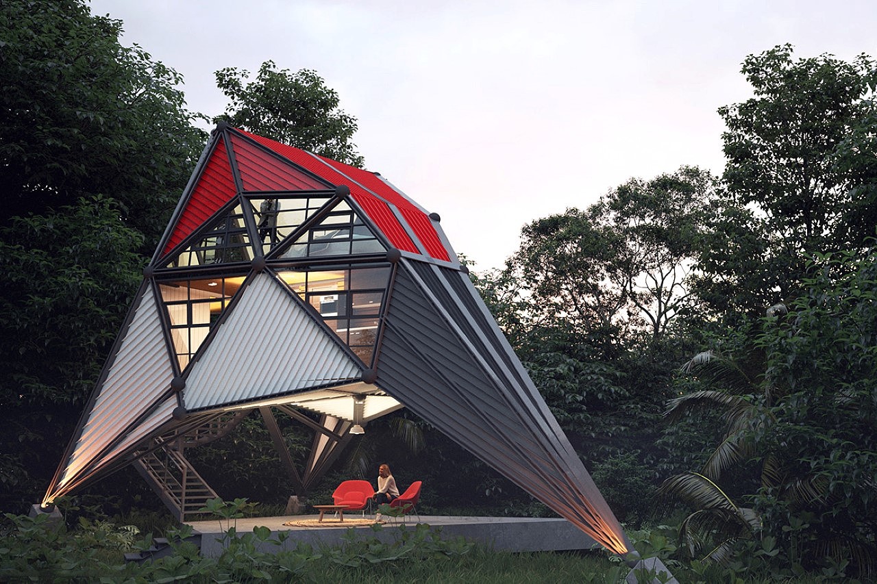 Woodpecker，Architecture，nature，Glass，hut，