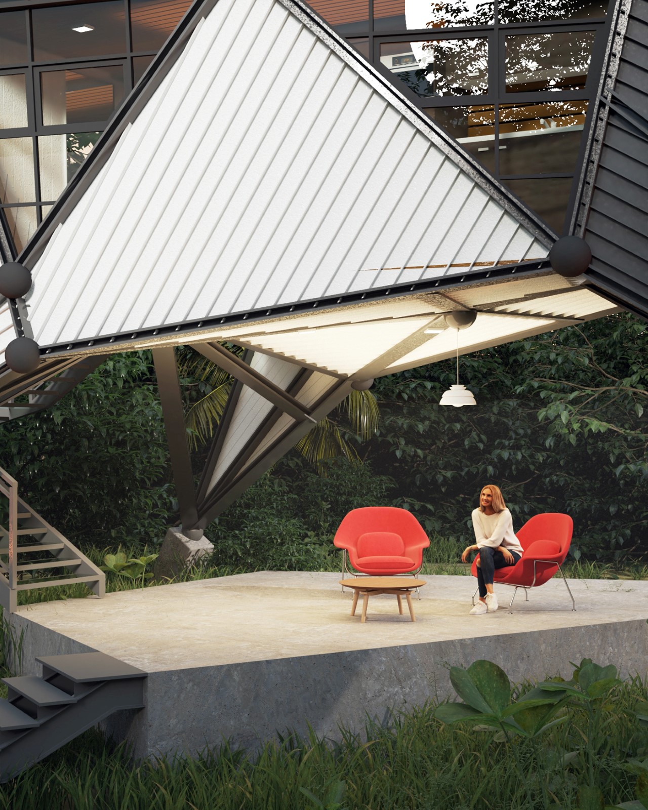 Woodpecker，Architecture，nature，Glass，hut，