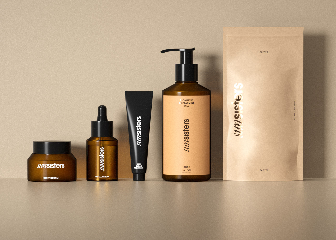 SunSisters，packing，skin care products，