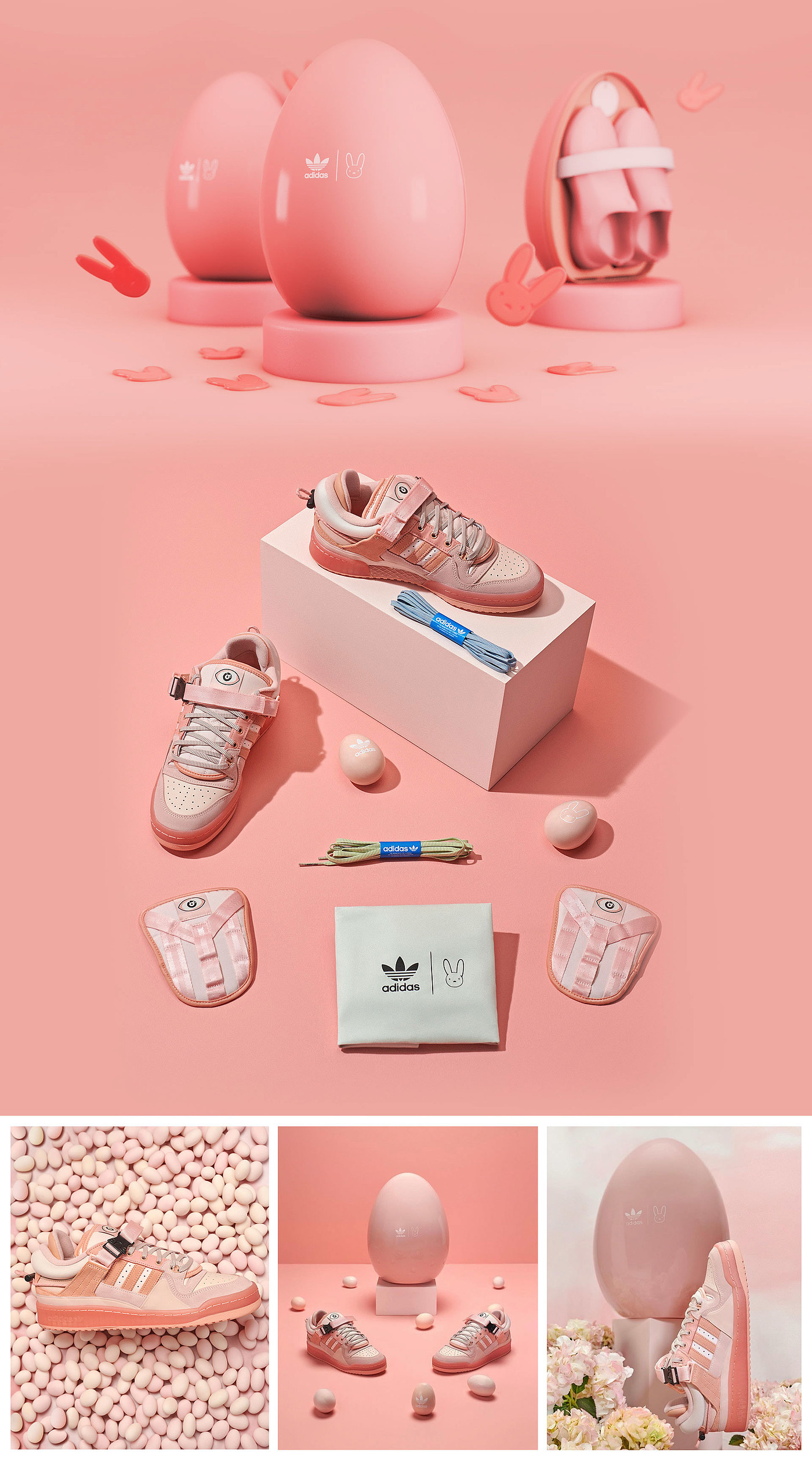 packing design，Easter，Easter egg，Pink，3D modeling，Shoe packaging，