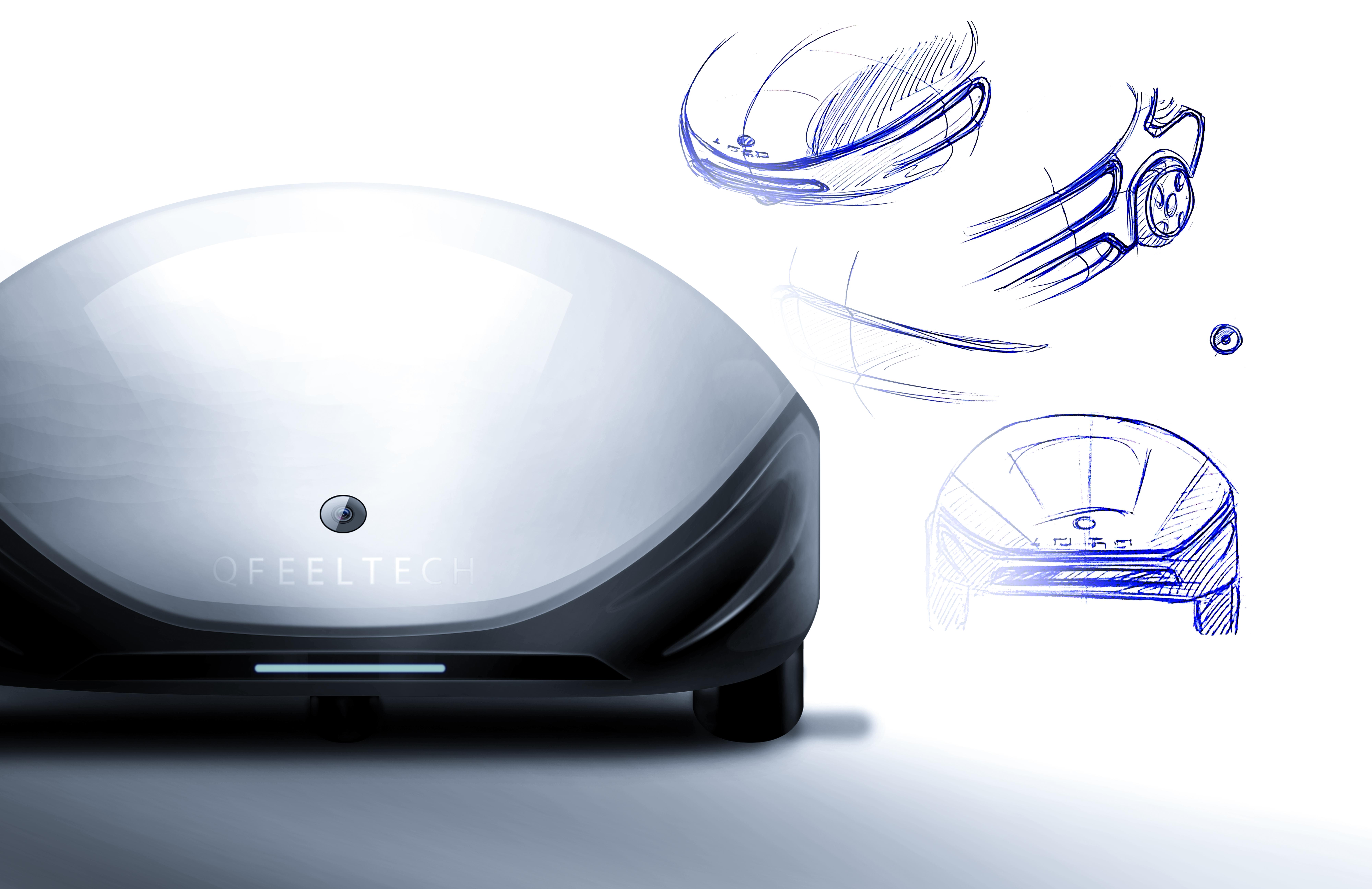 Unmanned vehicle，lawn mower，Hand drawn，Two dimensional rendering，ps，robot，
