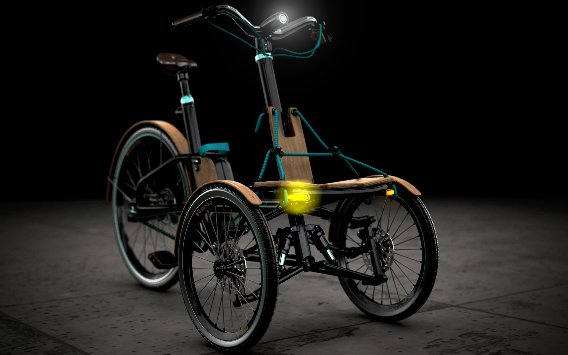 Трехколесный электрический велосипед фото