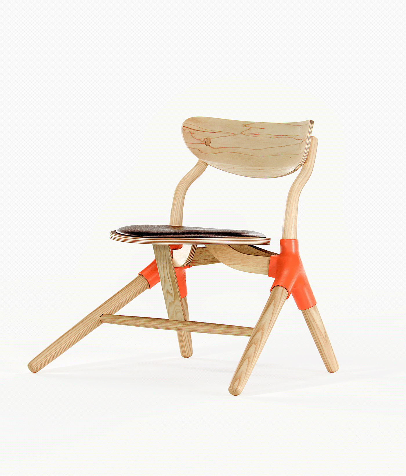 椅子，塑料，木，3d，家具设计，