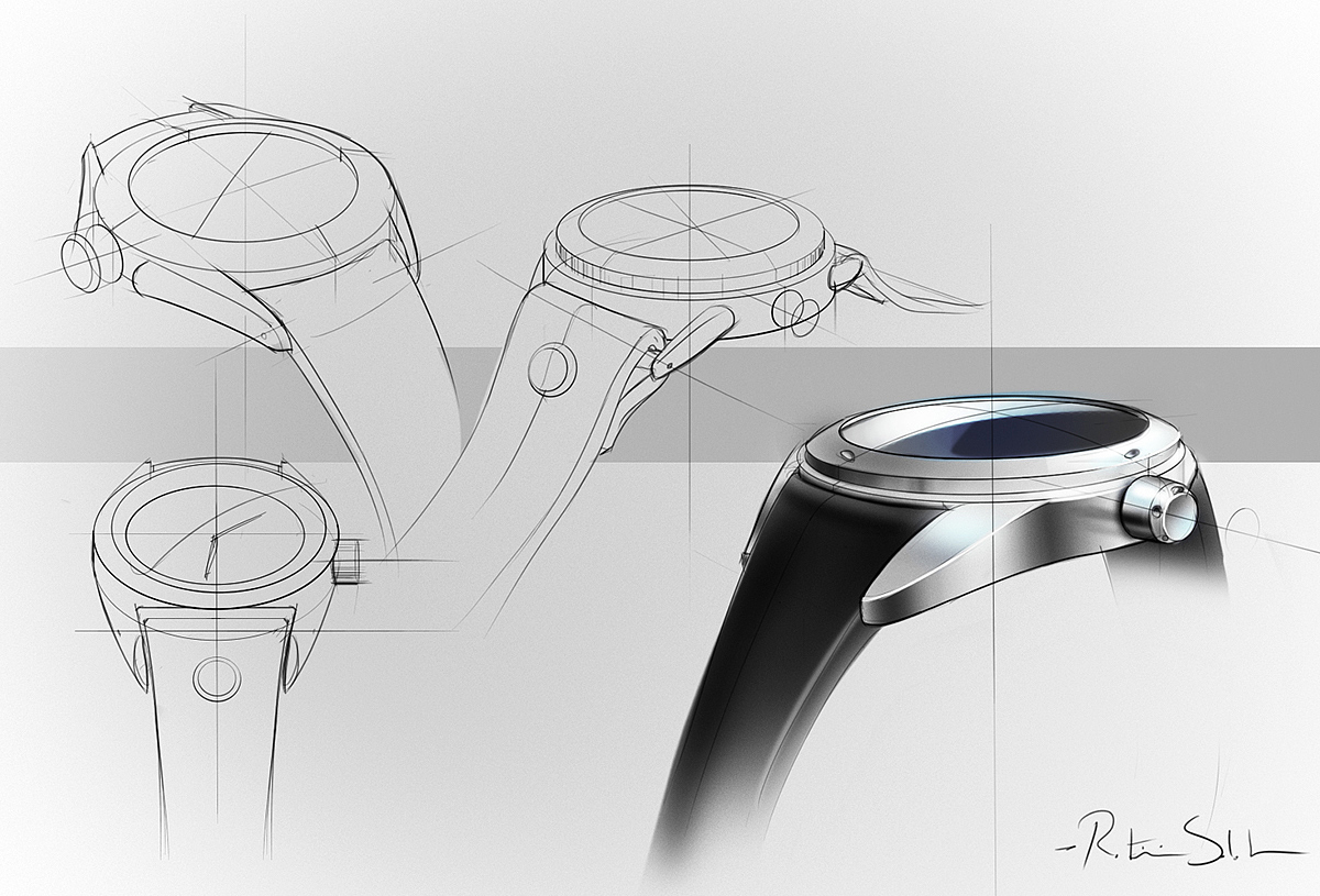 Hand drawn，Industrial design sketch，