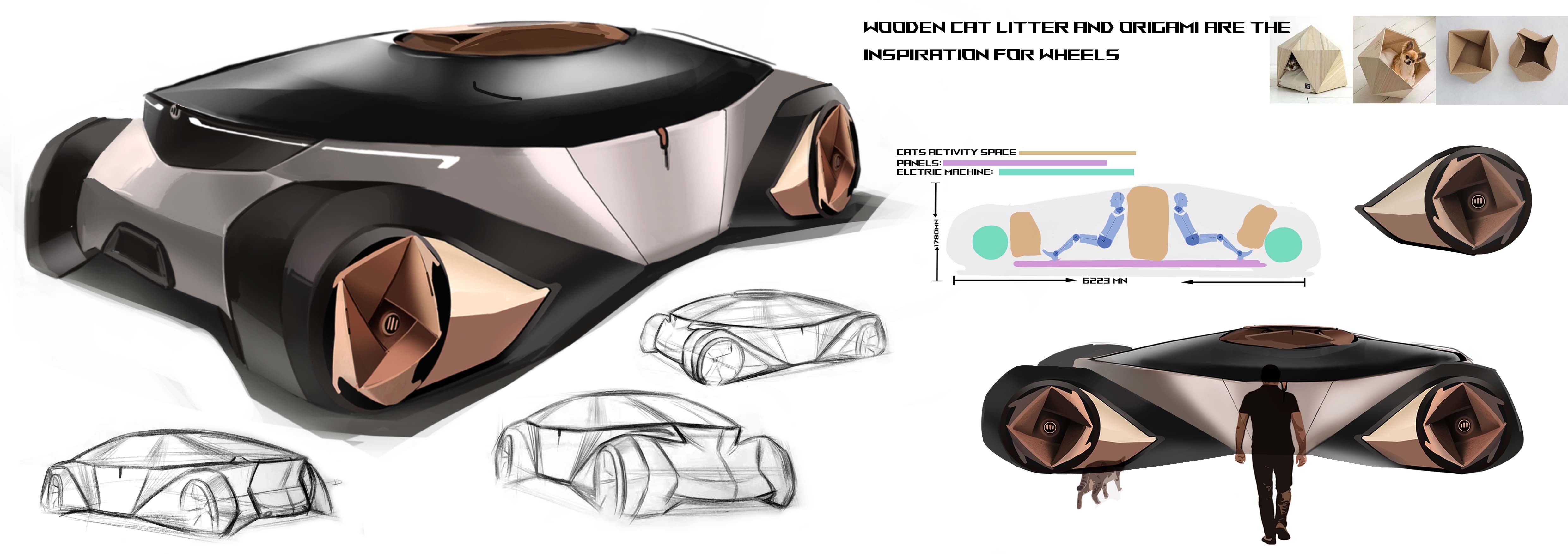 Automobile design，2d rendering，Automobile exterior decoration design，Hand drawn，Automobile design competition，sample reels，