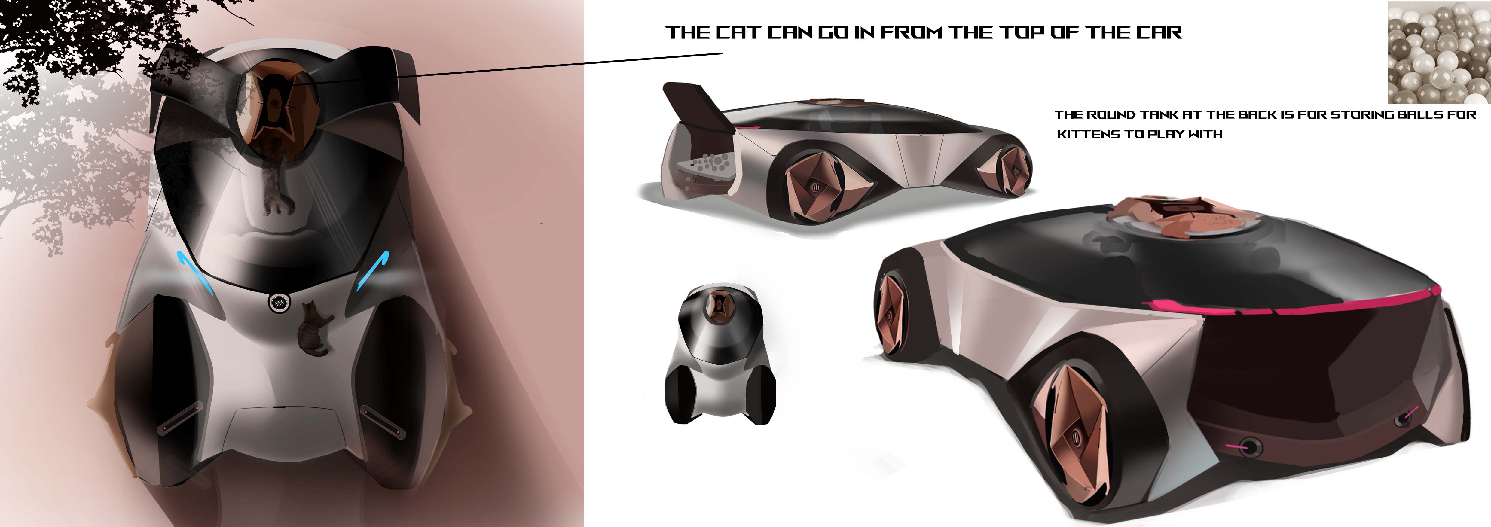 Automobile design，2d rendering，Automobile exterior decoration design，Hand drawn，Automobile design competition，sample reels，