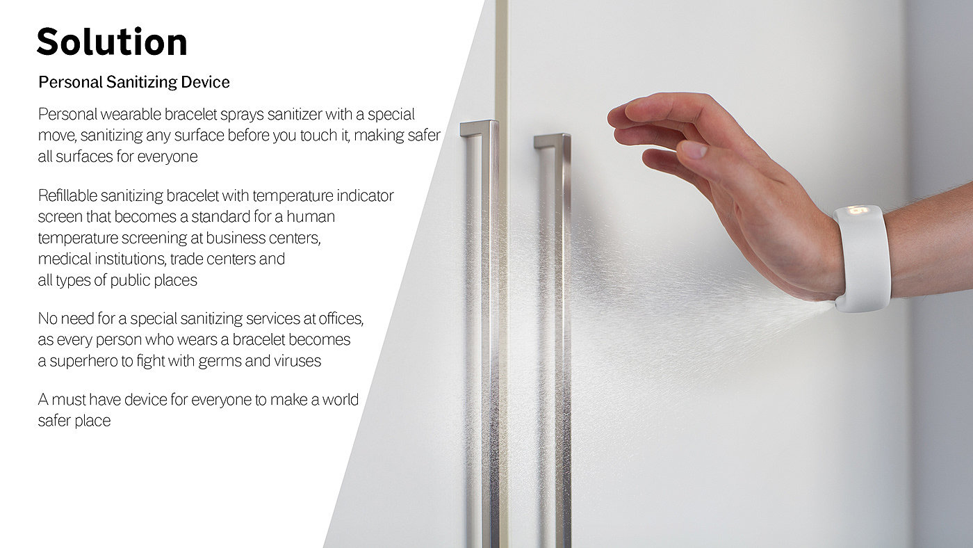 Wearable disinfection Bracelet，Personal Sanitizing，Ivan Zhurba，