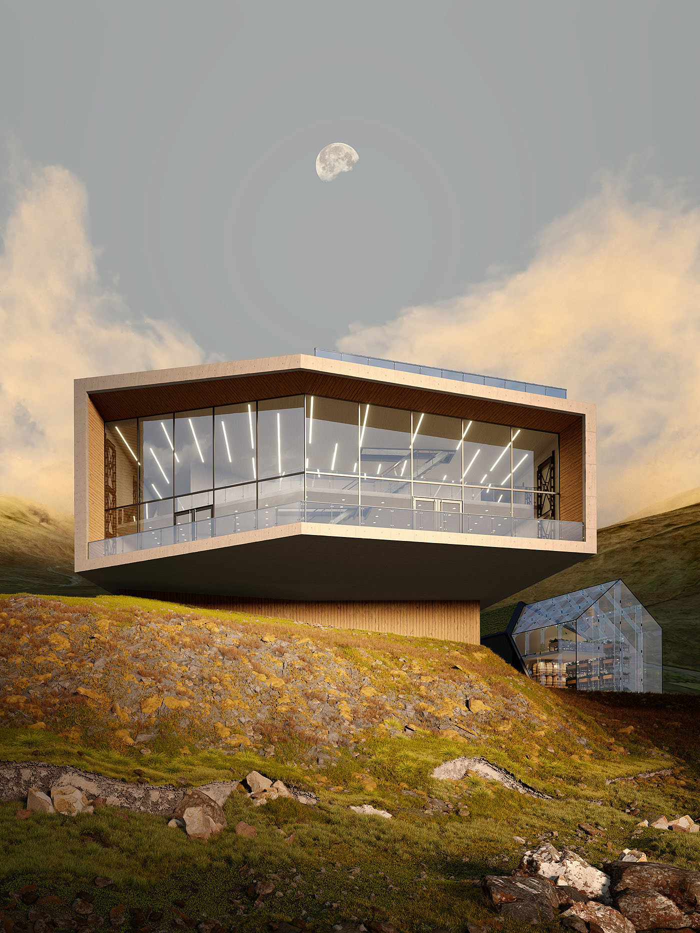 Concept winery，Faroe Islands，Factories in northern Europe，Visual warehouse，Whisky，