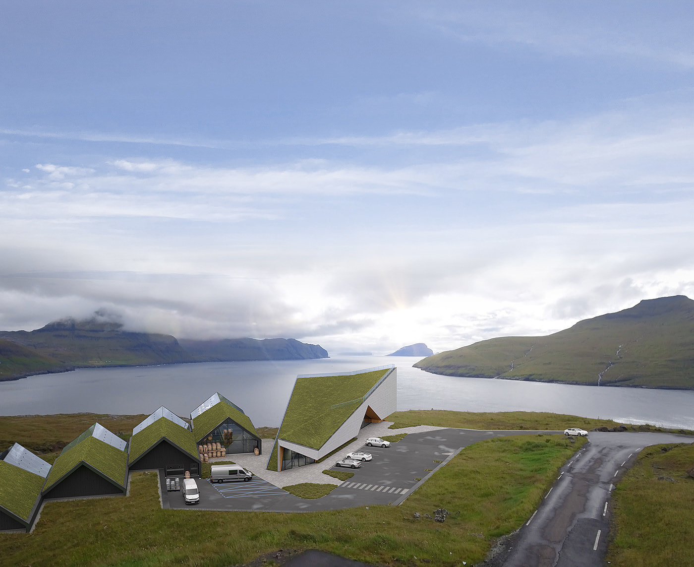 Concept winery，Faroe Islands，Factories in northern Europe，Visual warehouse，Whisky，