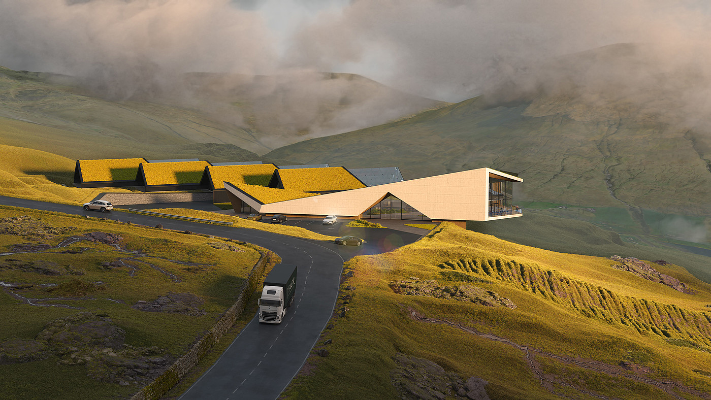 Concept winery，Faroe Islands，Factories in northern Europe，Visual warehouse，Whisky，