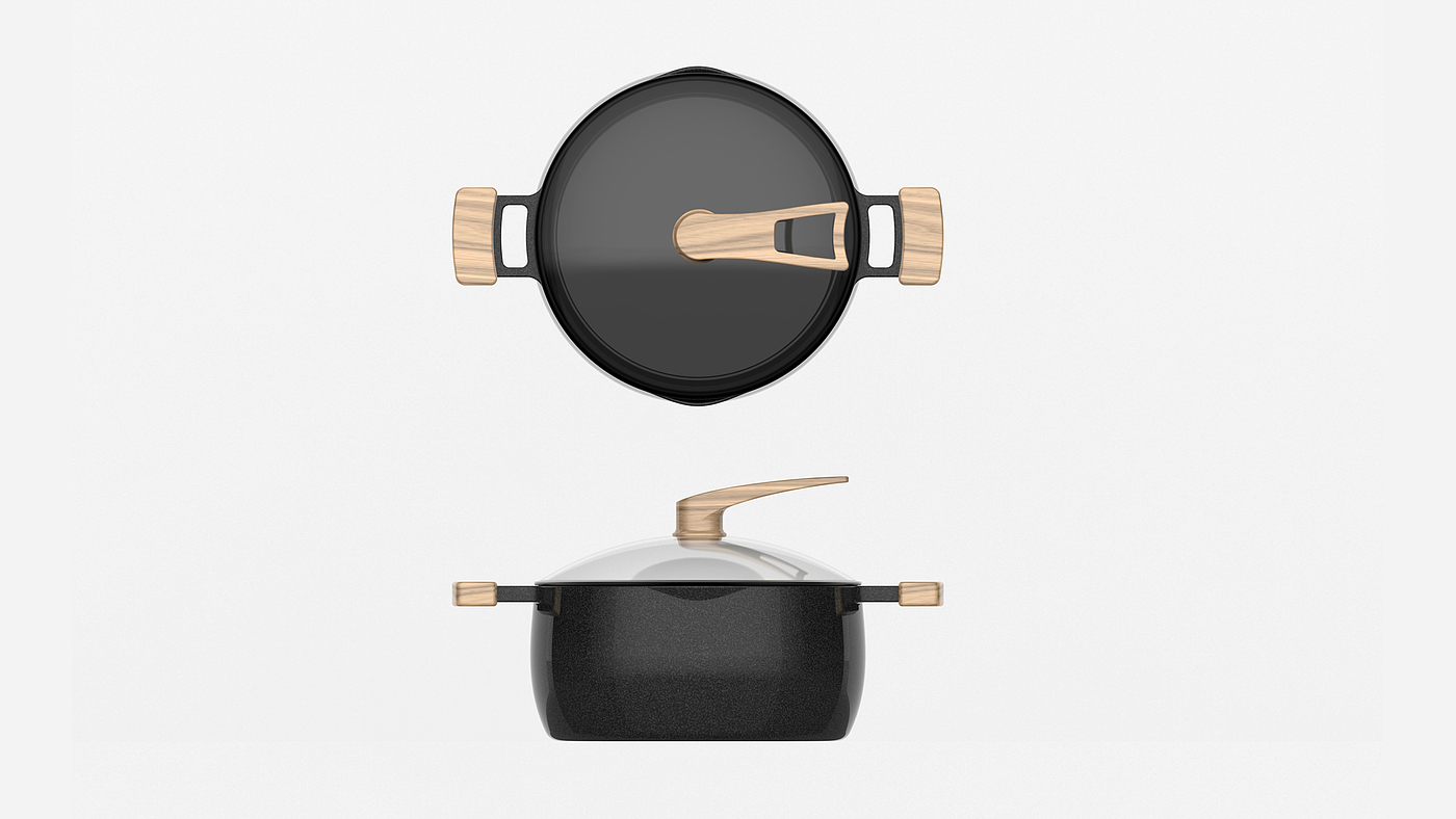 industrial design，Appearance design，cookware，Wok，Soup pot，The milk pot，