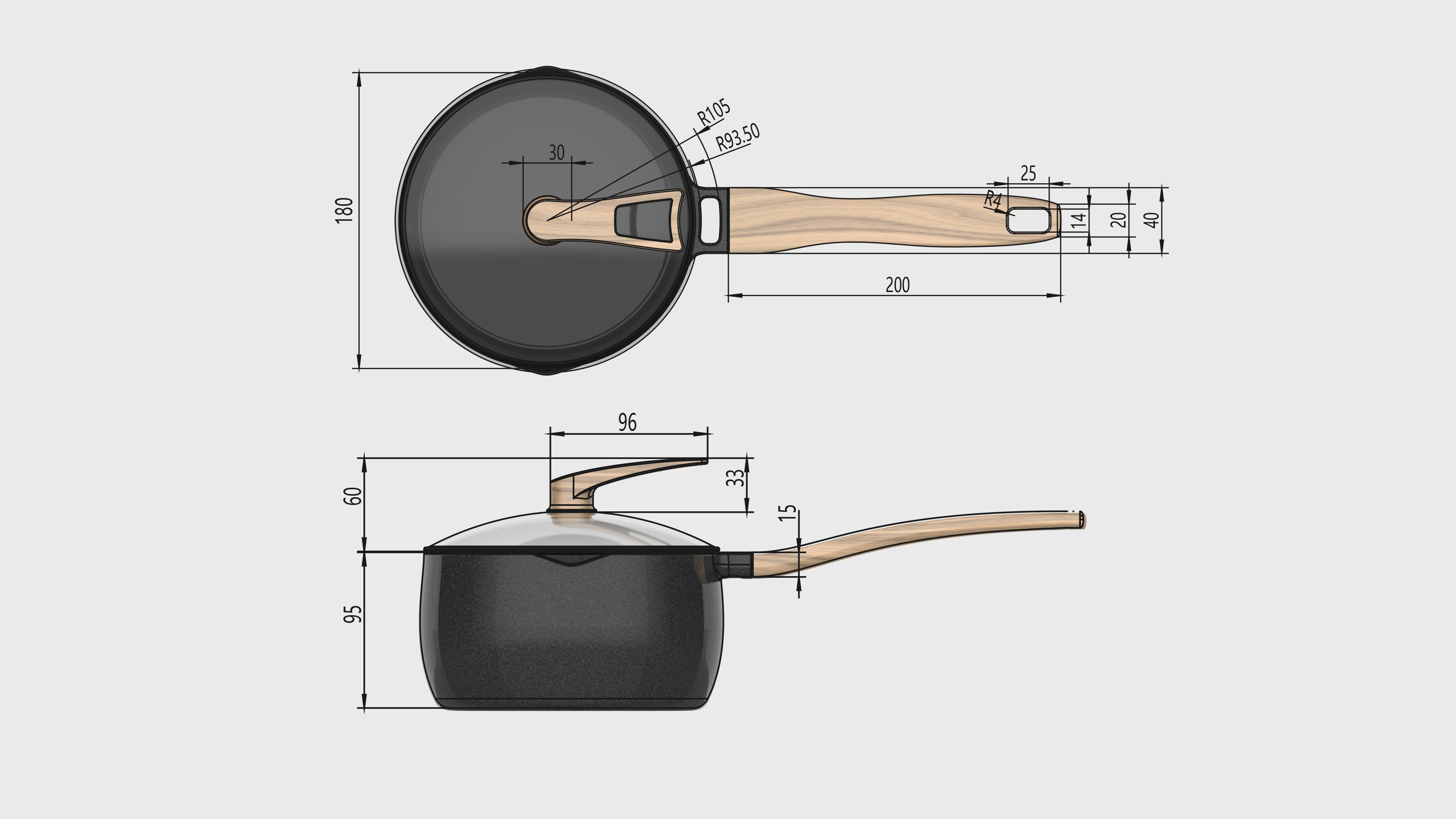 industrial design，Appearance design，cookware，Wok，Soup pot，The milk pot，
