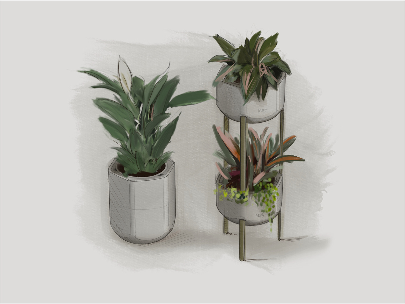 Marly Garden，Modular planting，Planters，