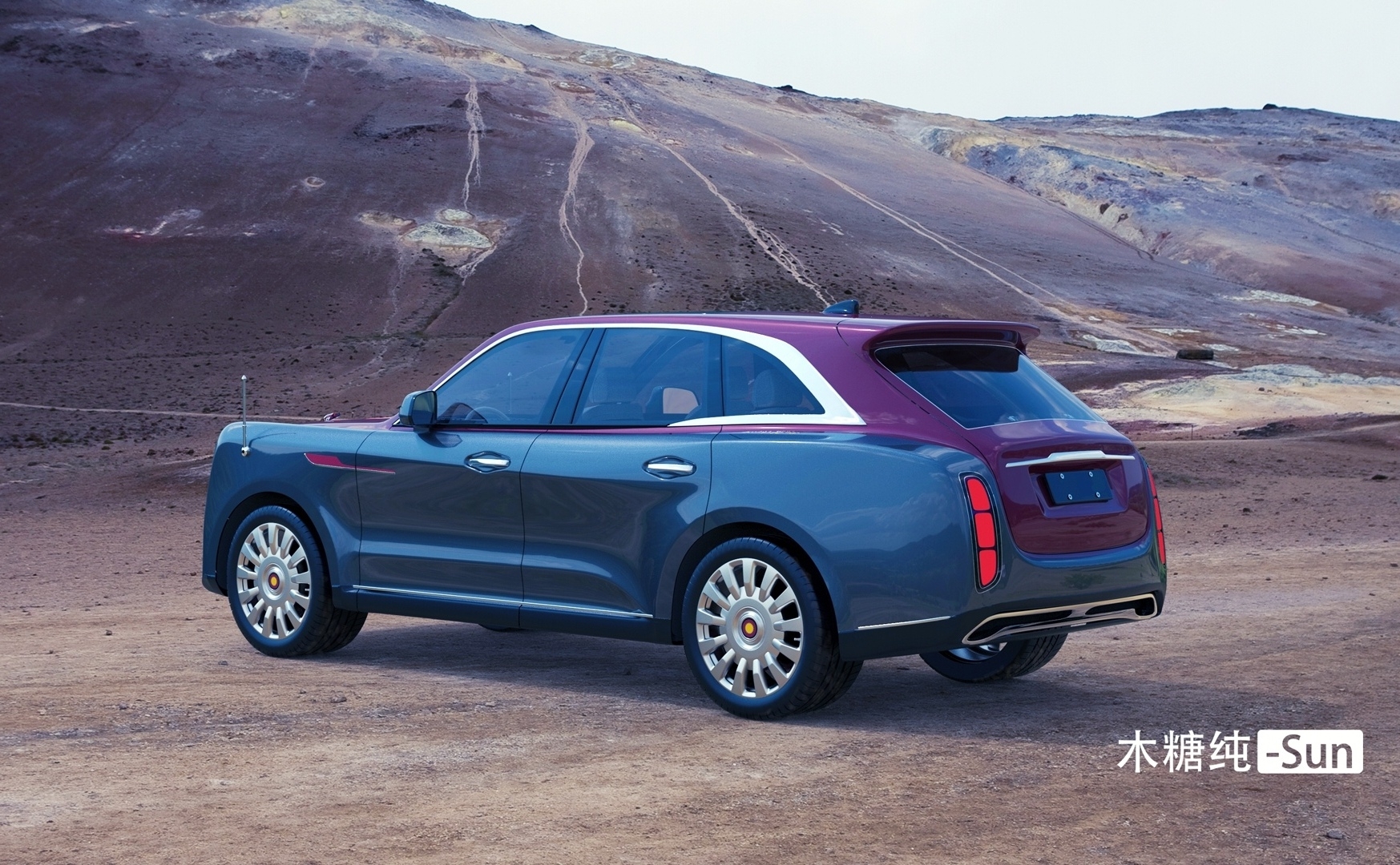 automobile，vehicle，industrial design，Automobile design，red flag，