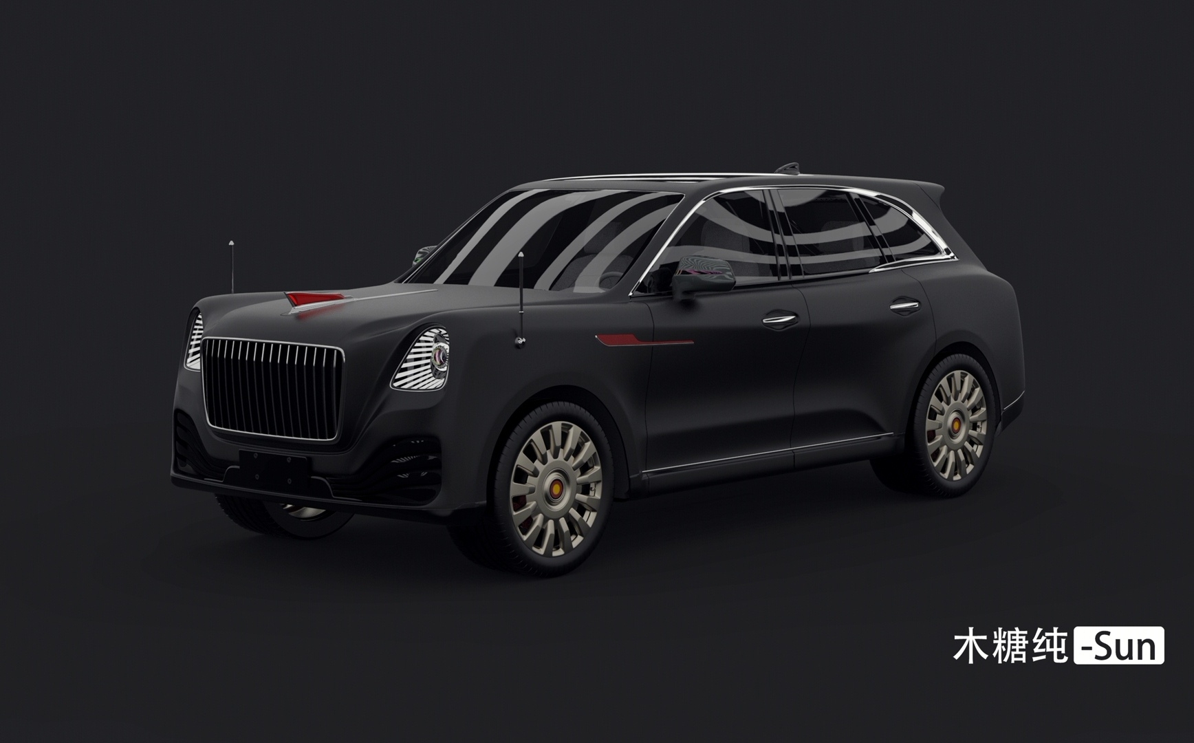 automobile，vehicle，industrial design，Automobile design，red flag，