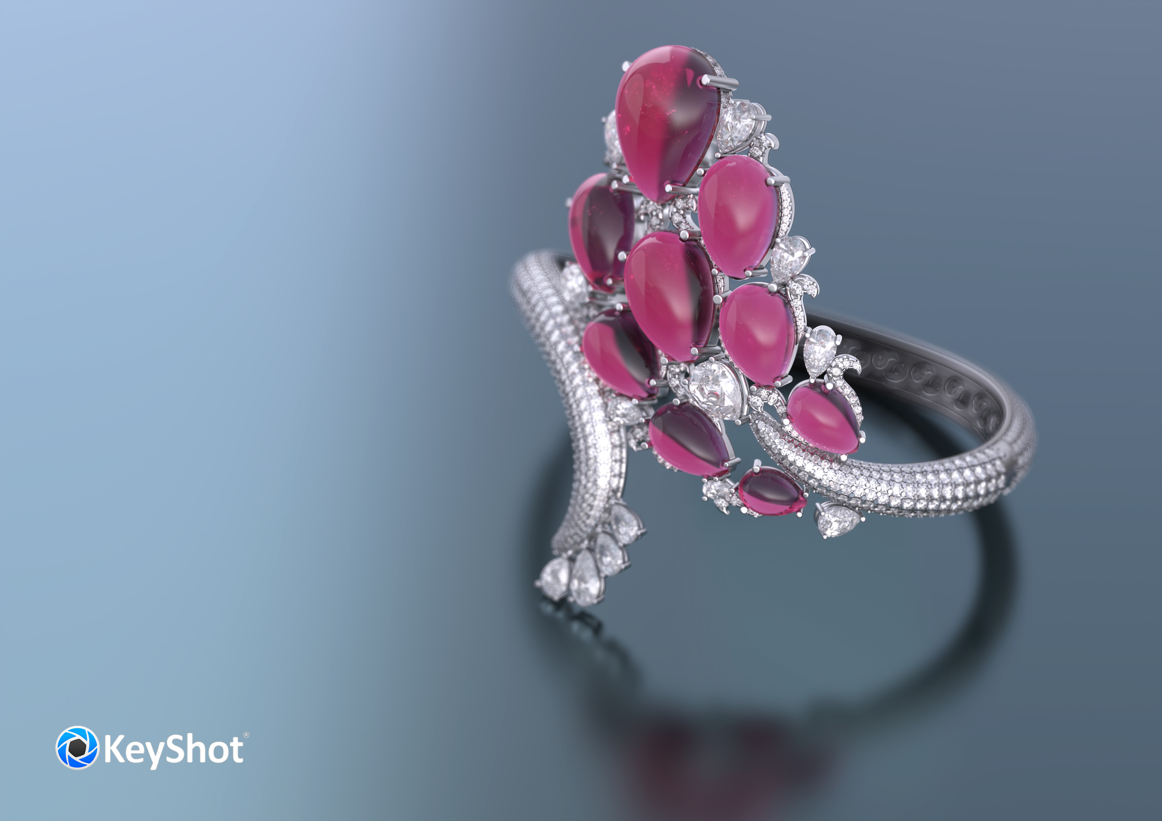 keyshot，Jewellery，jewelry，rhino，Zbrush，Render，gemstone，animation，