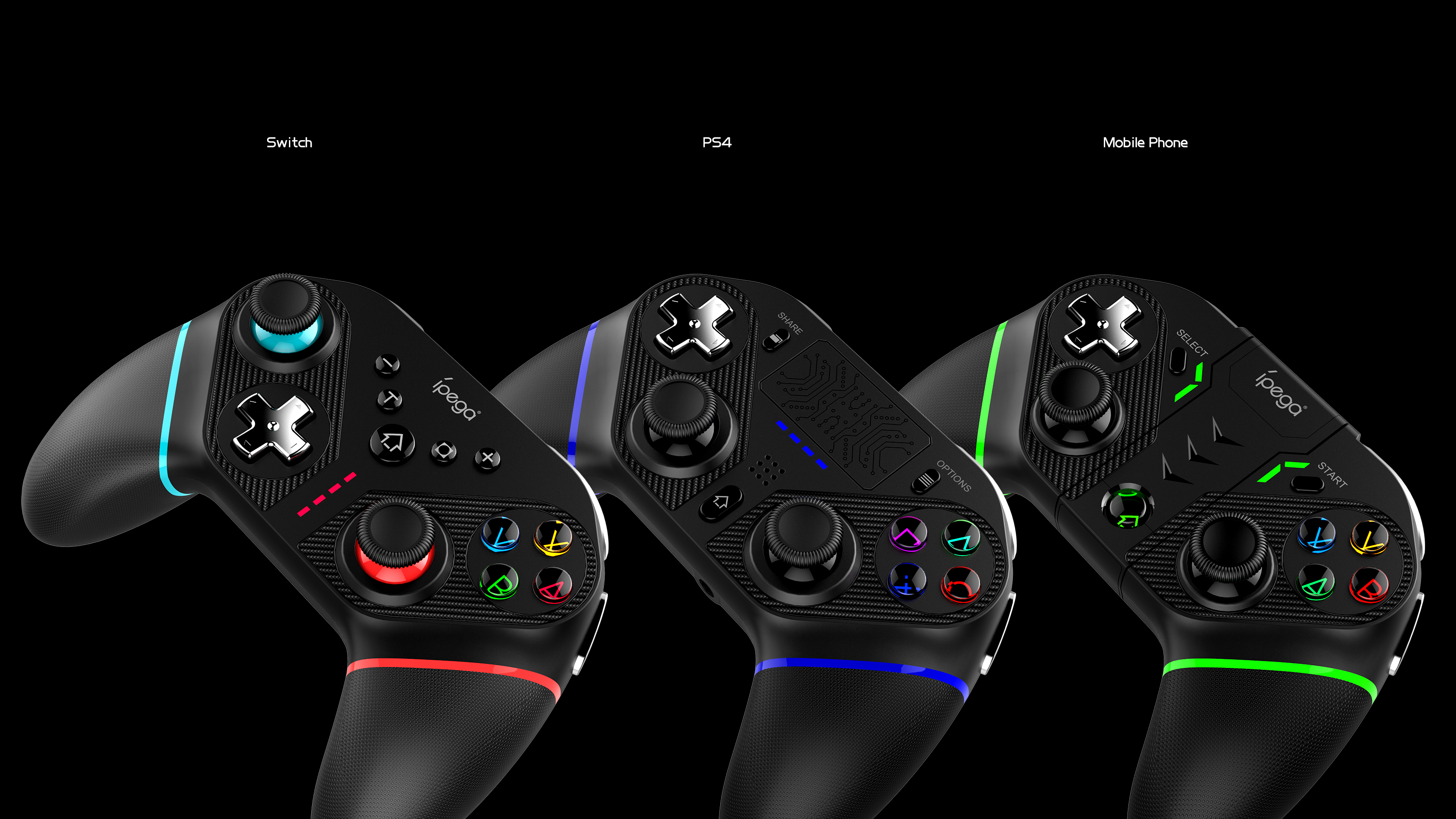 Game handle，Wireless controller，design sketch，Pie shark ipega，Bluetooth handle，