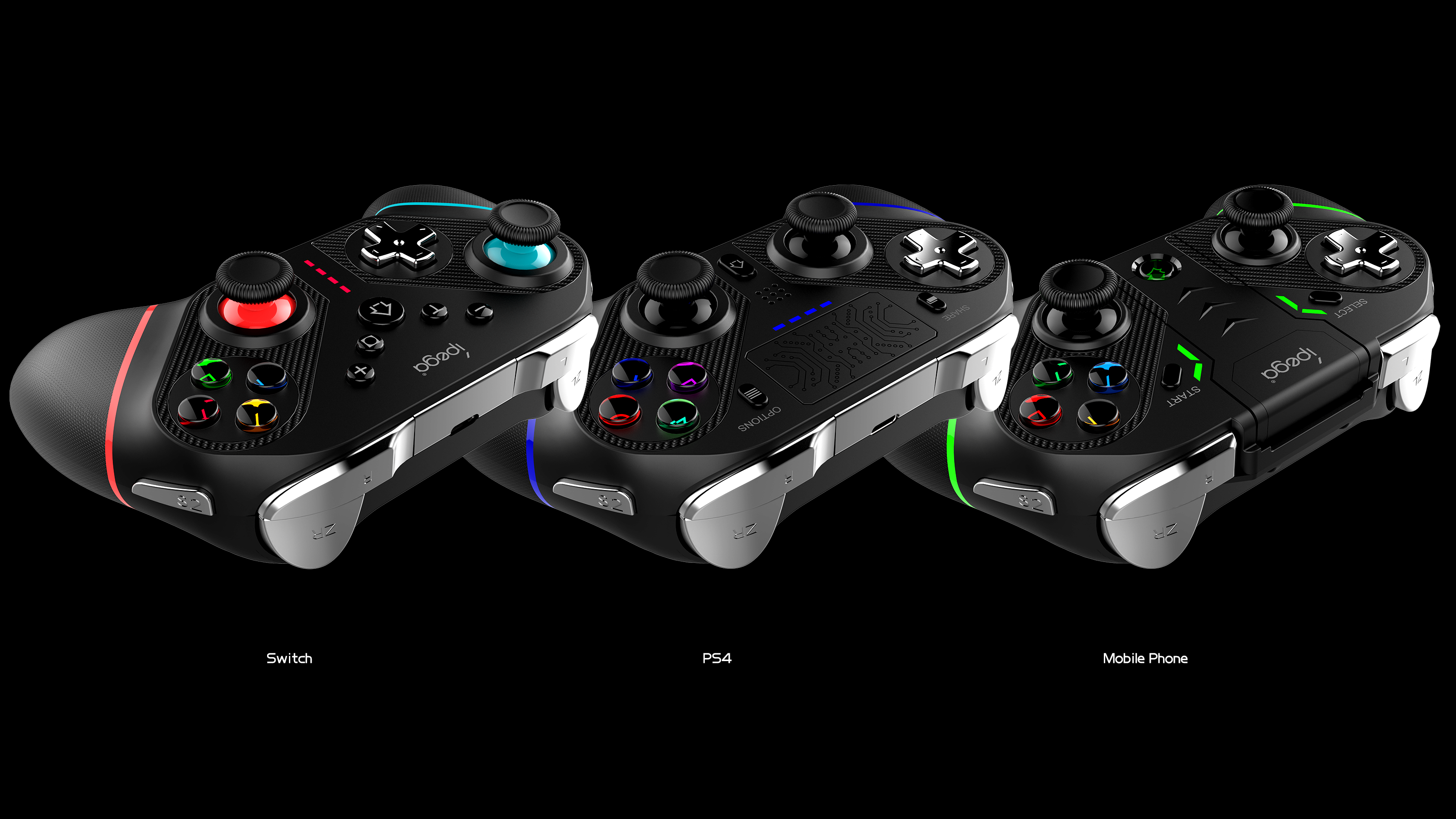 Game handle，Wireless controller，design sketch，Pie shark ipega，Bluetooth handle，