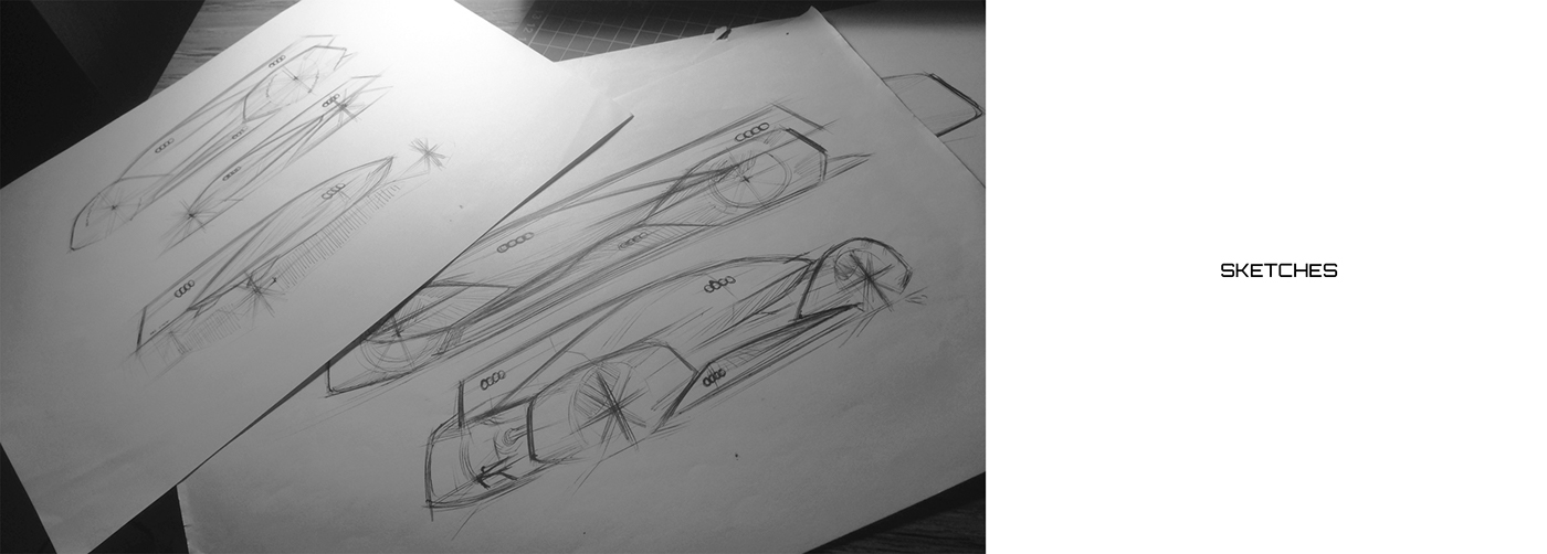 Audi ayrus，automobile，Hand drawn，Automatic design，